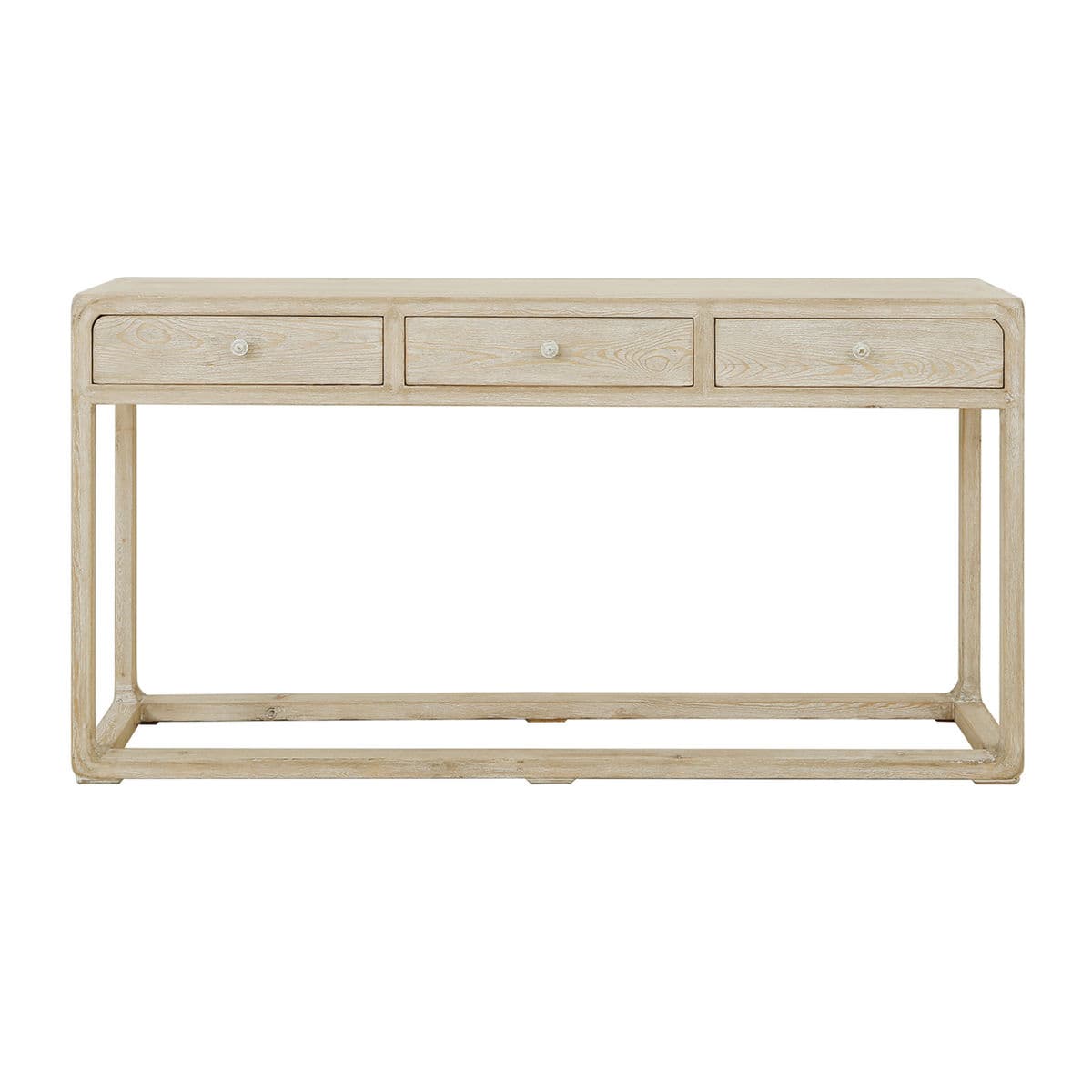 White Wash 3 Drawer Console - Thumbnail 2