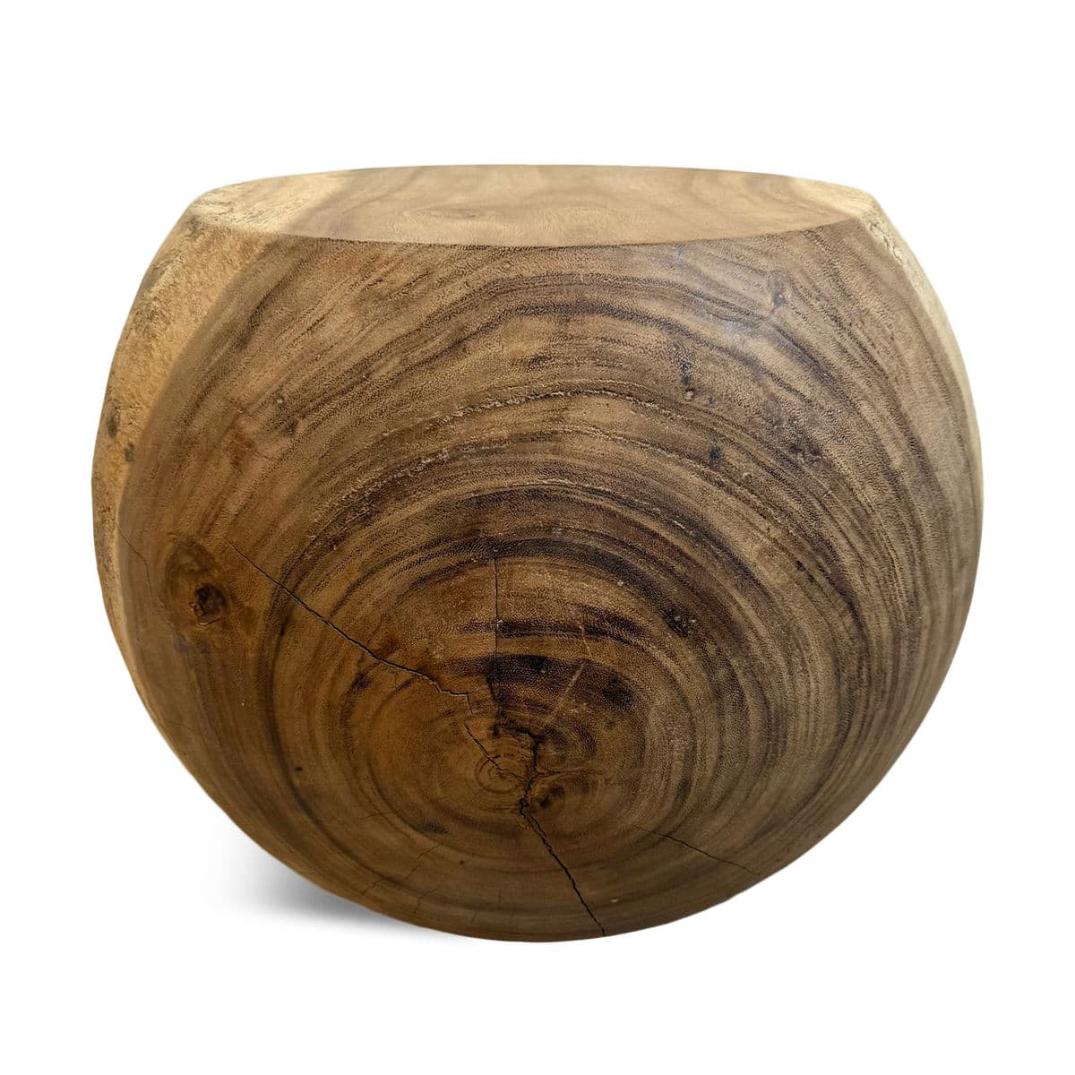 Teak Ball Side Table Stool - Thumbnail 2