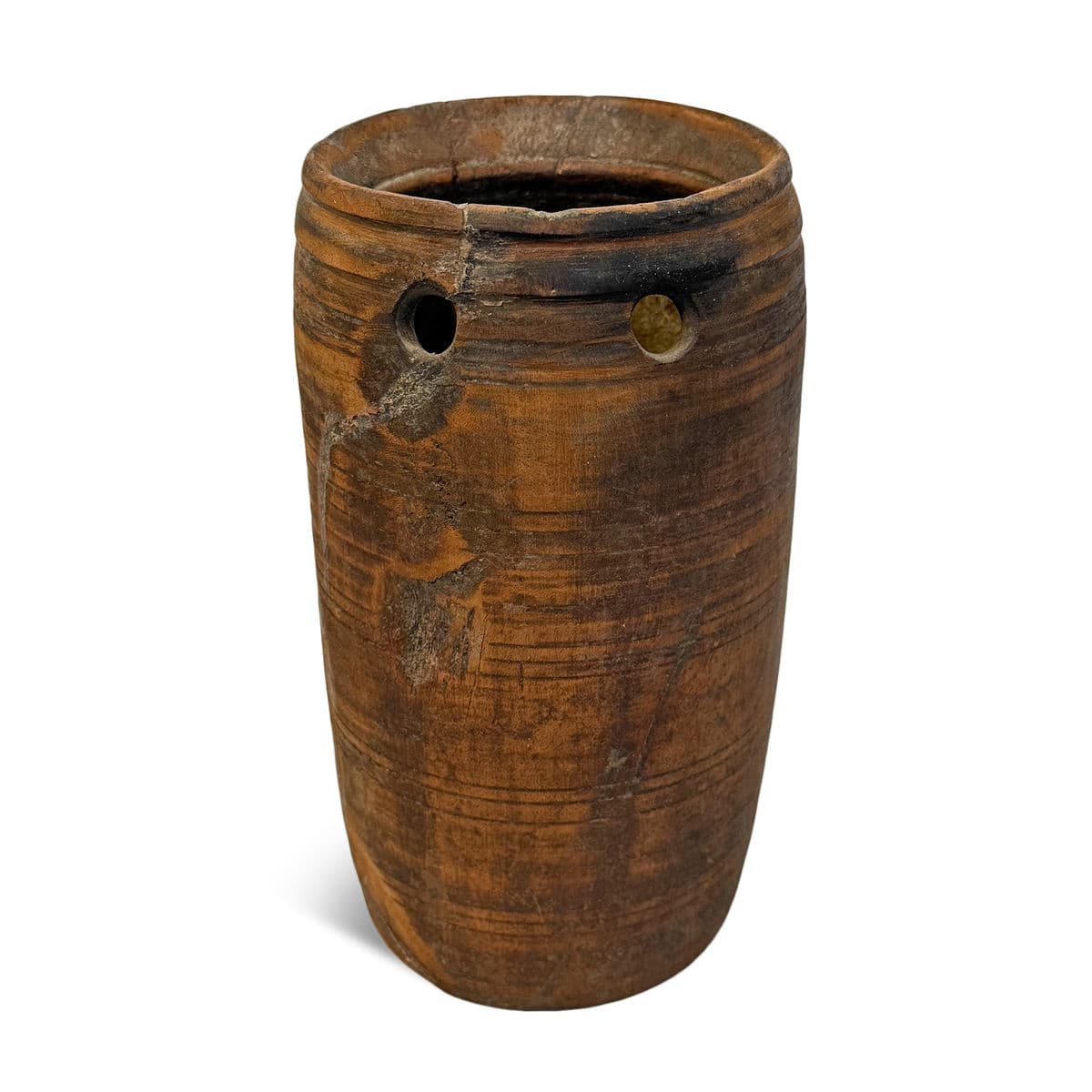 Vintage India Wood Water Pot - Thumbnail 2