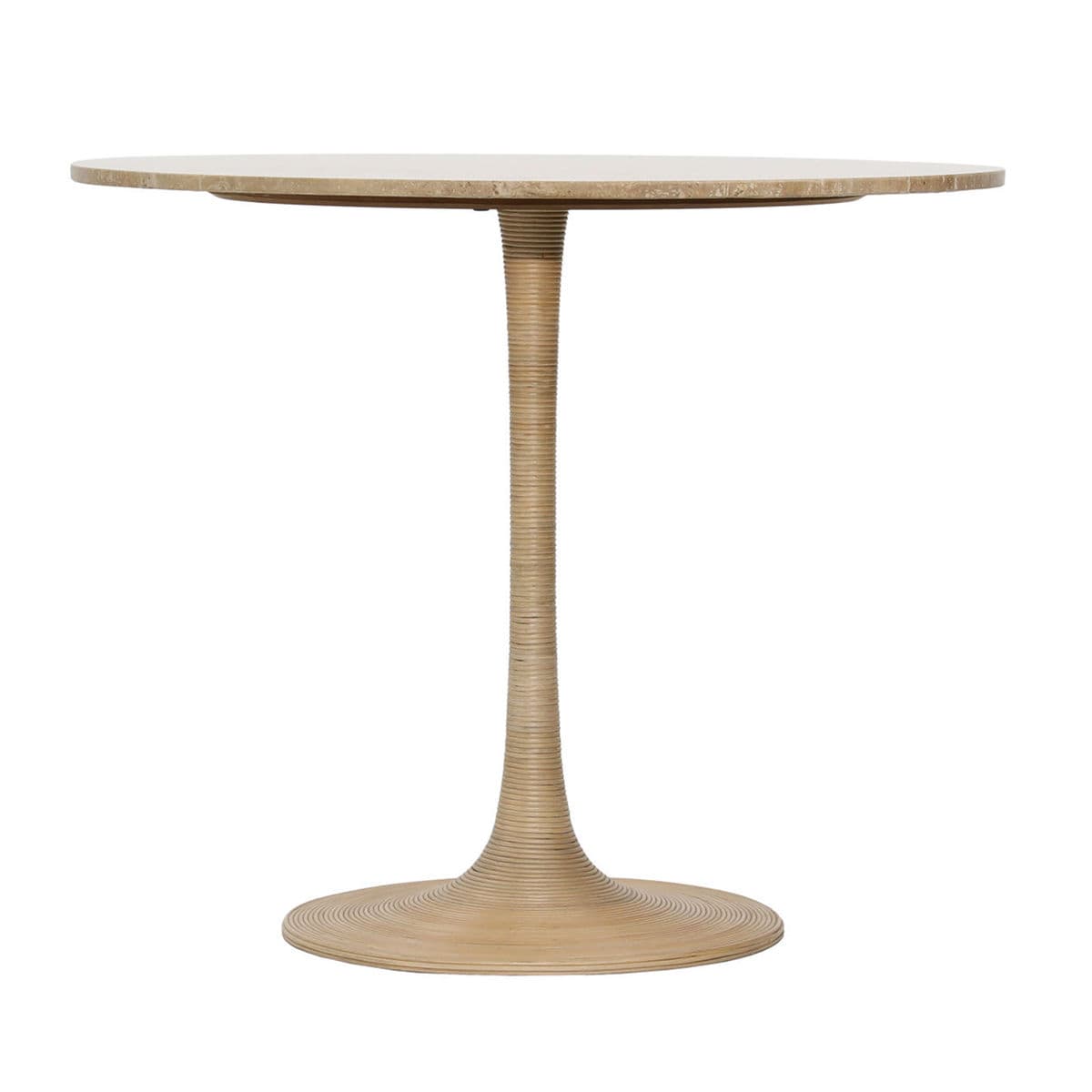 Travertine Rattan Wrap Round Bistro Table - Thumbnail 2