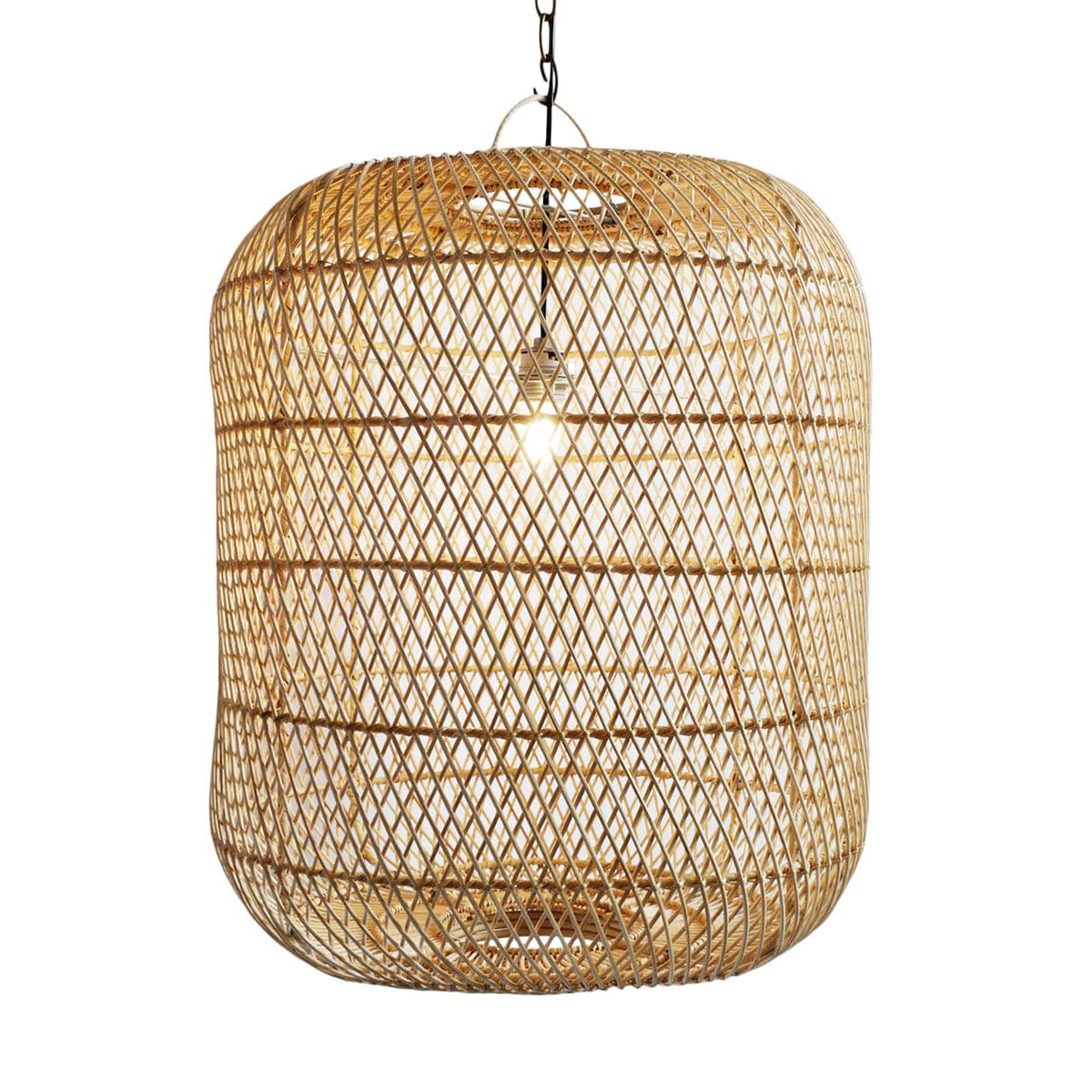 Raw Wicker Jug Lantern Medium - Thumbnail 2