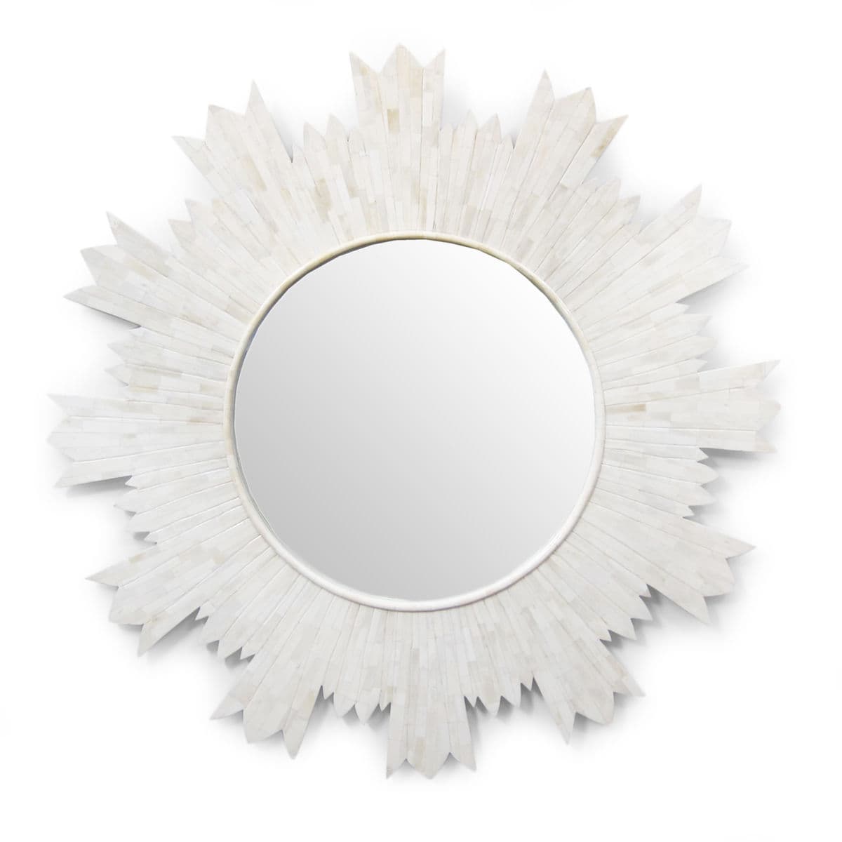 Bone Inlay Sun Mirror Frame - Thumbnail 2