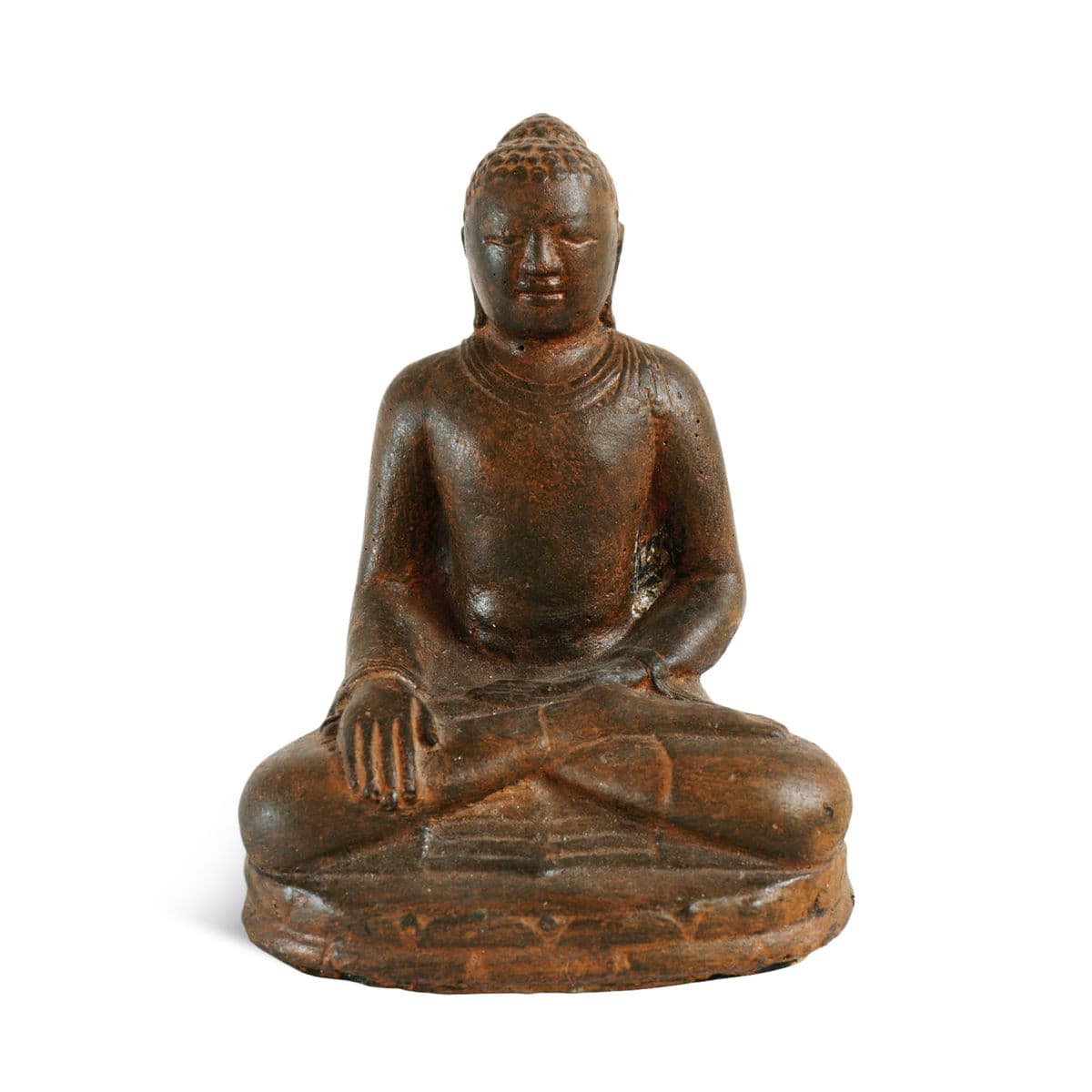 Small Cast Stone Garden Buddha - Thumbnail 2