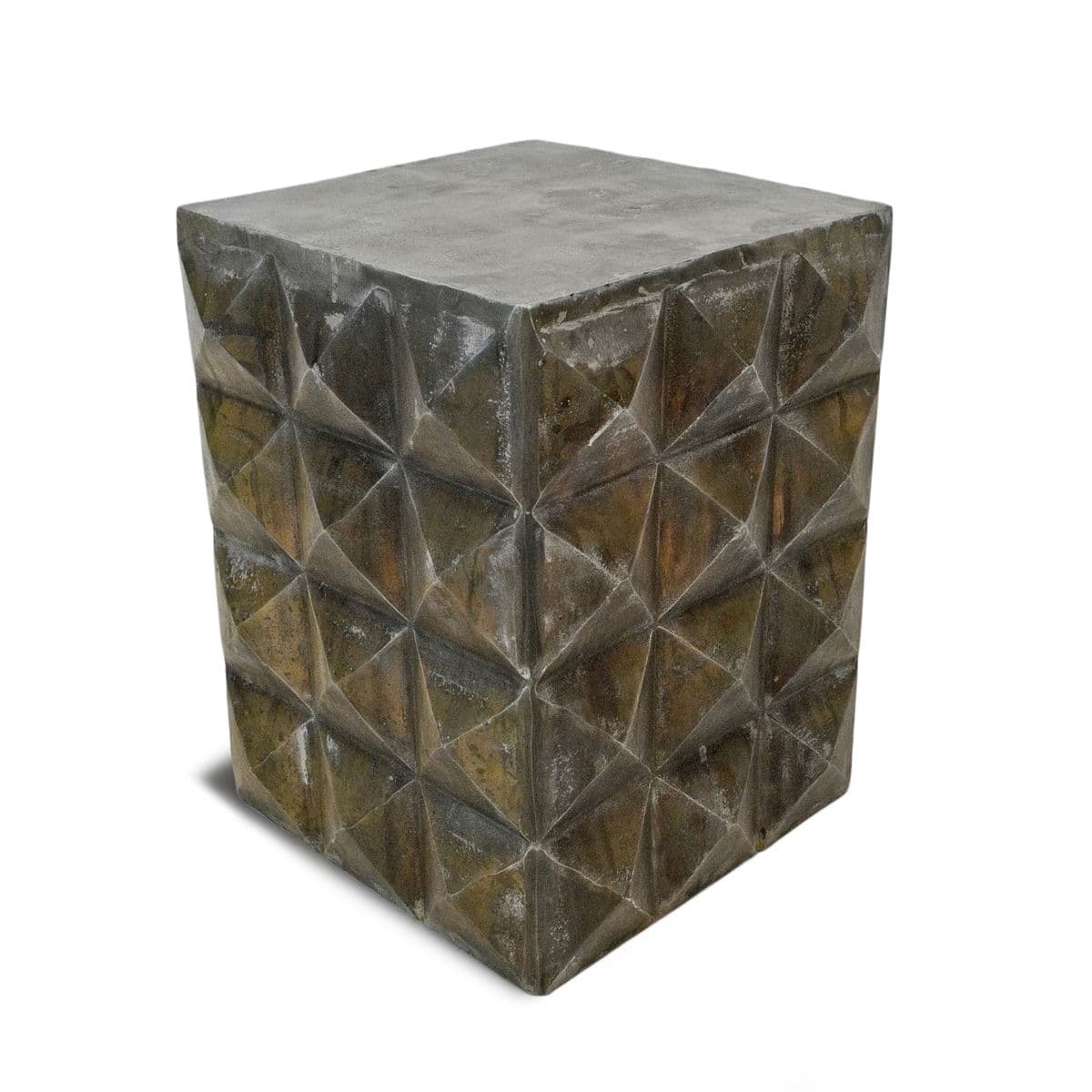 Vintage Metal Prism Side Table - Thumbnail 2
