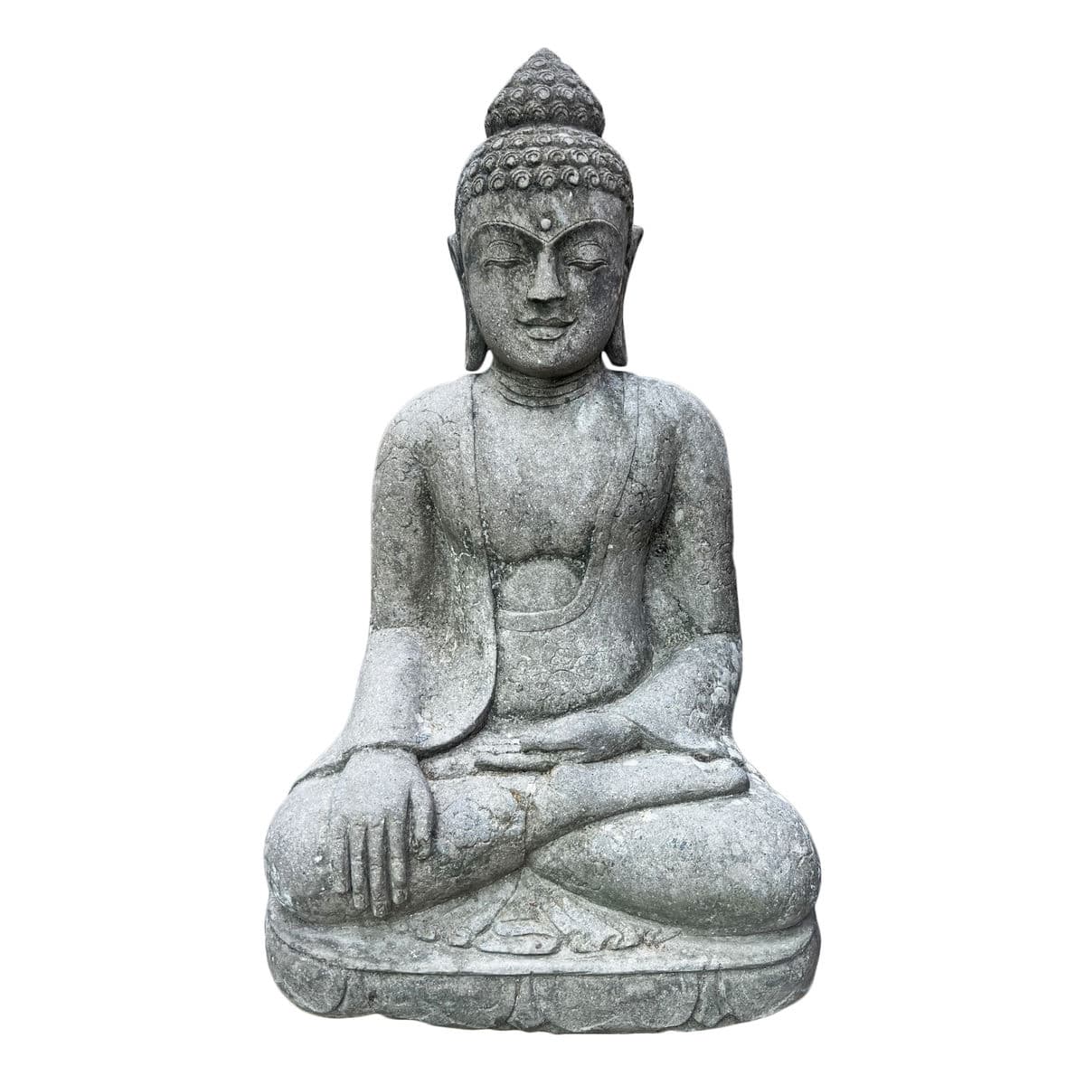 Sitting Stone Garden Buddha - Thumbnail 2