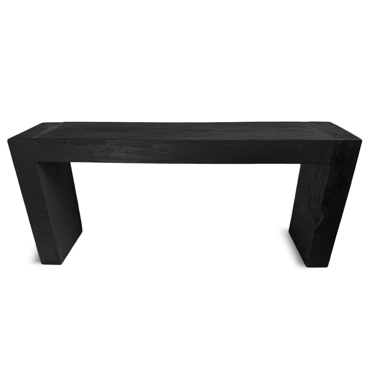 Black Solid Wood Beam Console Table - Thumbnail 2