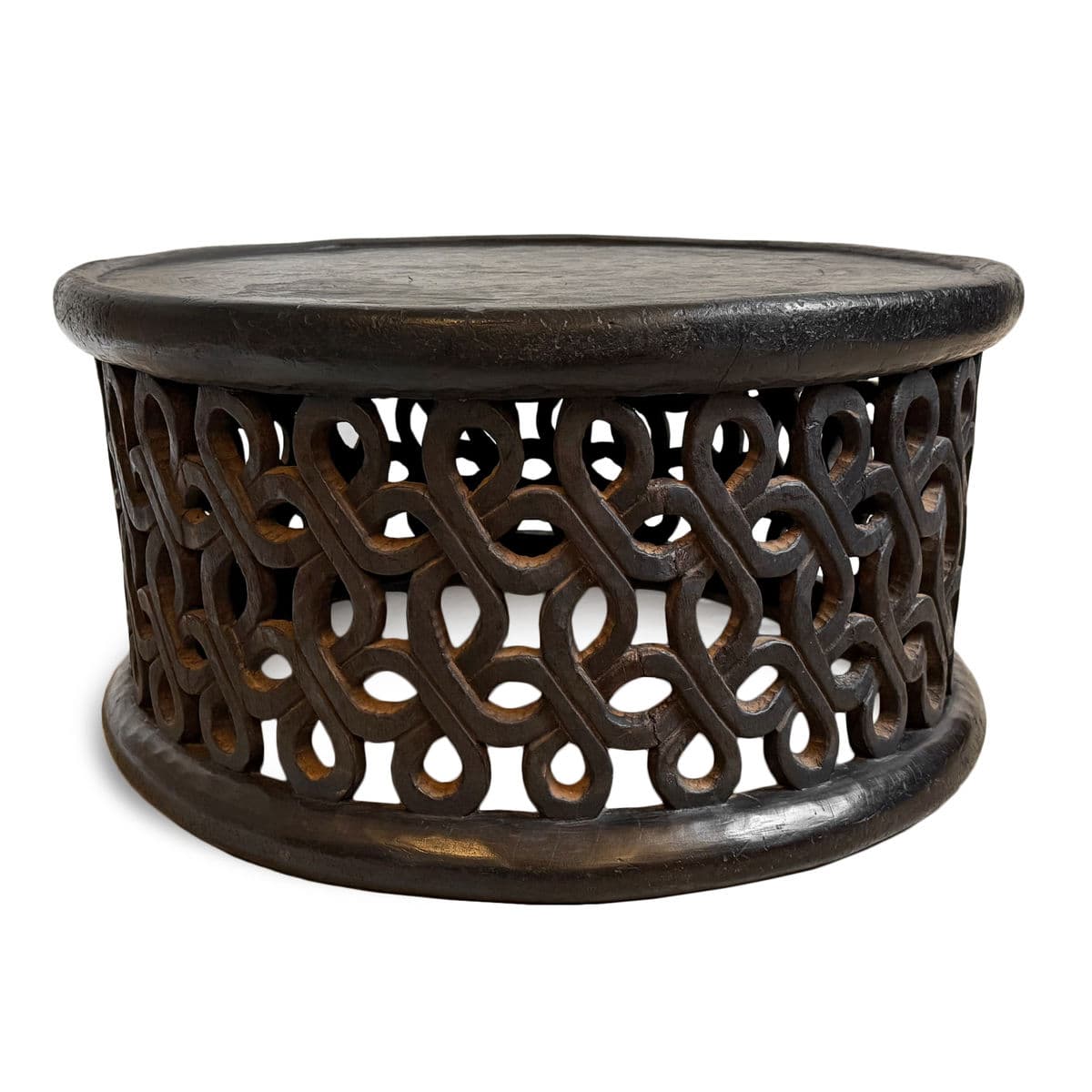 Vintage Ribbon Bamileke Stool Table - Thumbnail 2