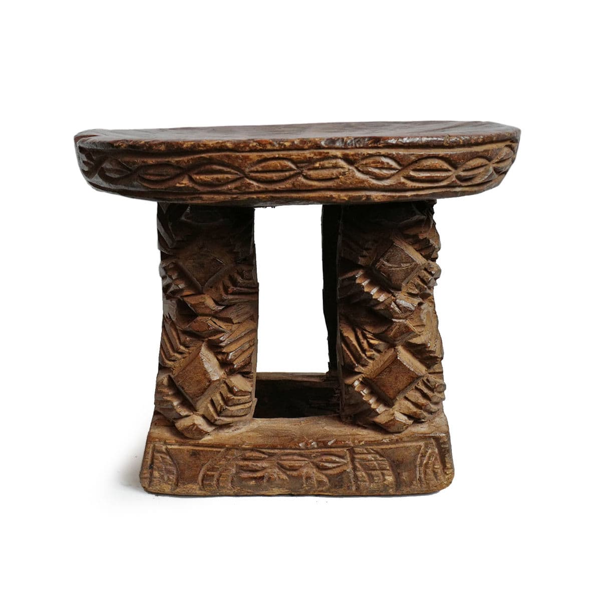 Vintage Bamileke Pedestal Stool - Thumbnail 2