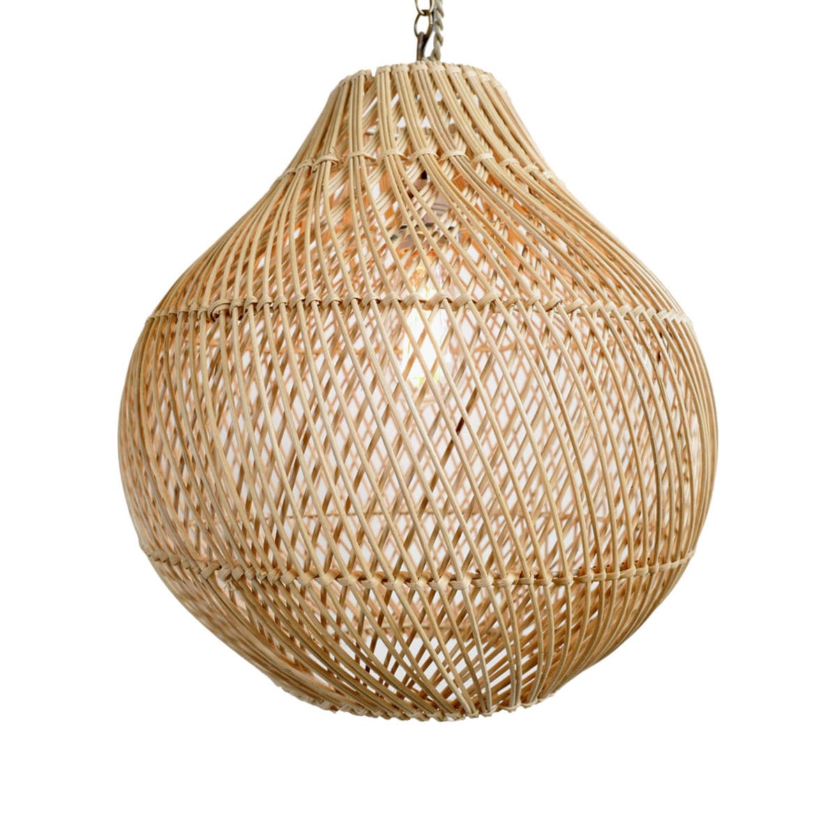 Natural Wicker Bawang Pendant Light Medium - Thumbnail 2