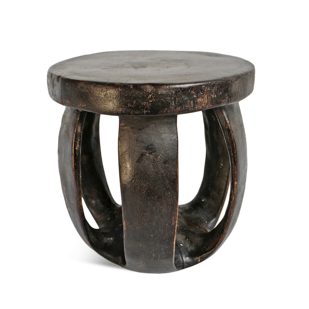 Vintage Baga Round Small Stool - Thumbnail 2