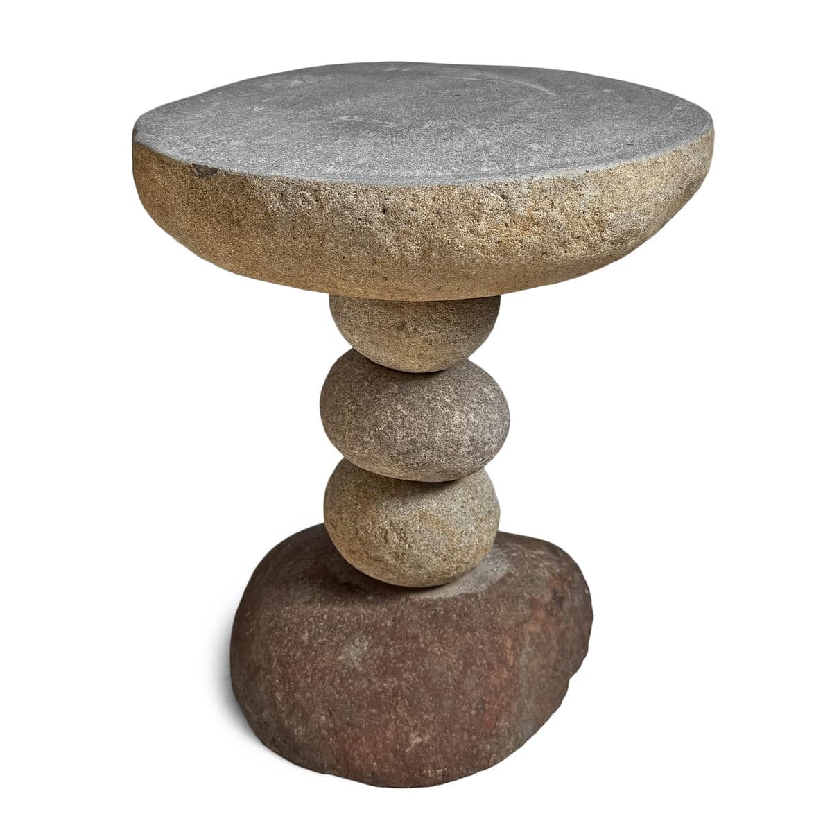 River Rock Stack Side Table Stool - Thumbnail 2