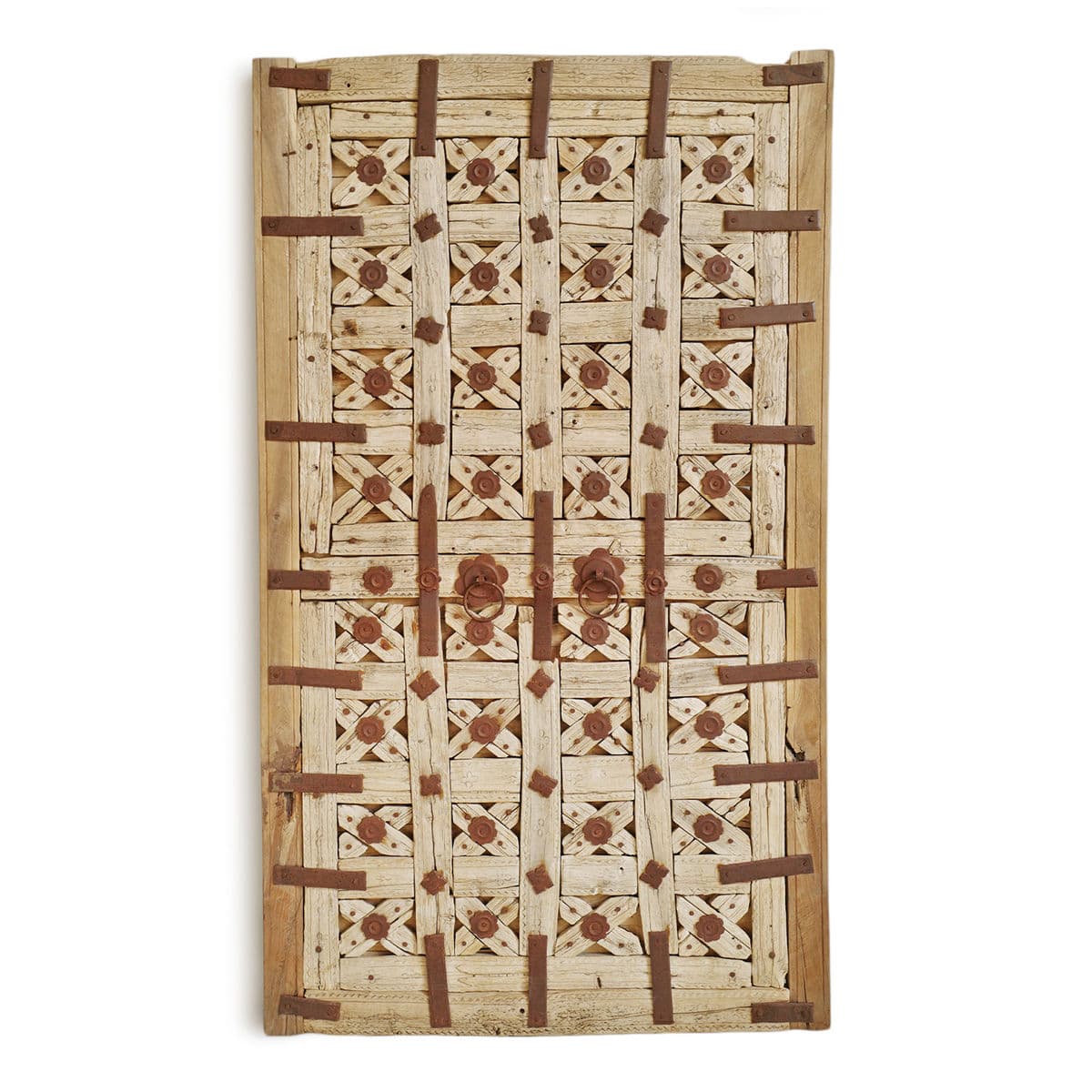 Old Teak Wood & Iron Door Panel - Thumbnail 2