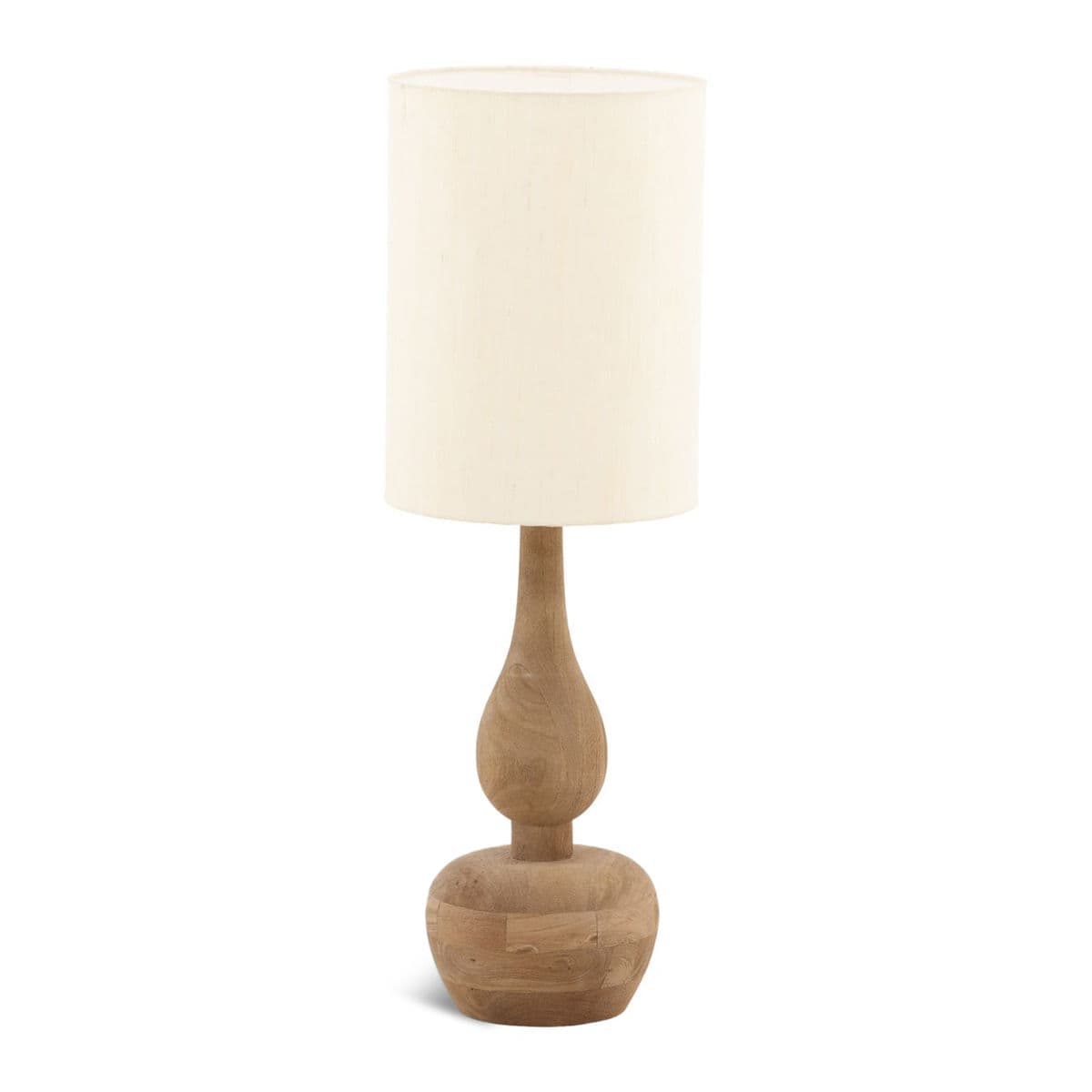 Hourglass Natural Wood Table Lamp - Thumbnail 2