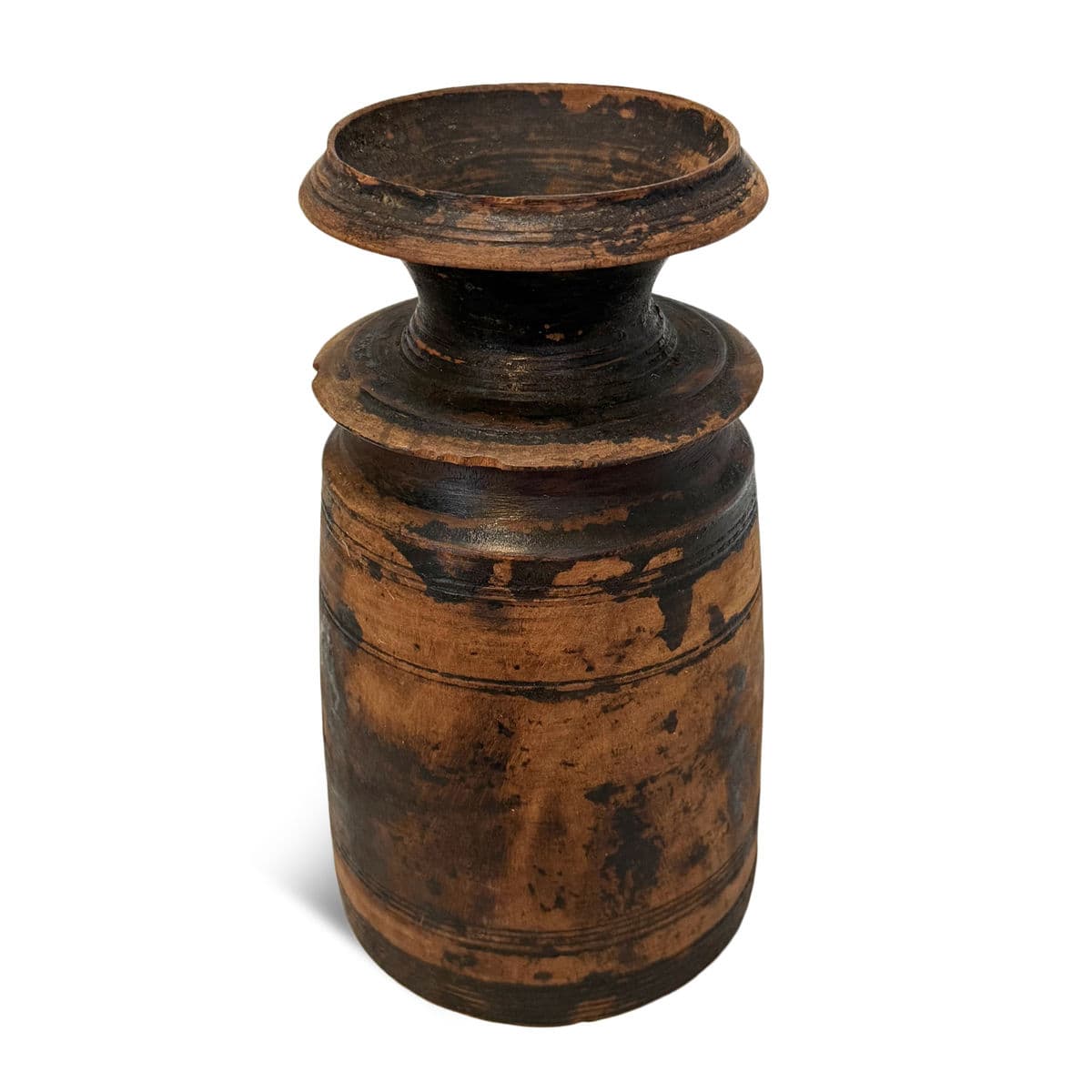 Vintage India Wood Water Pot - Thumbnail 2