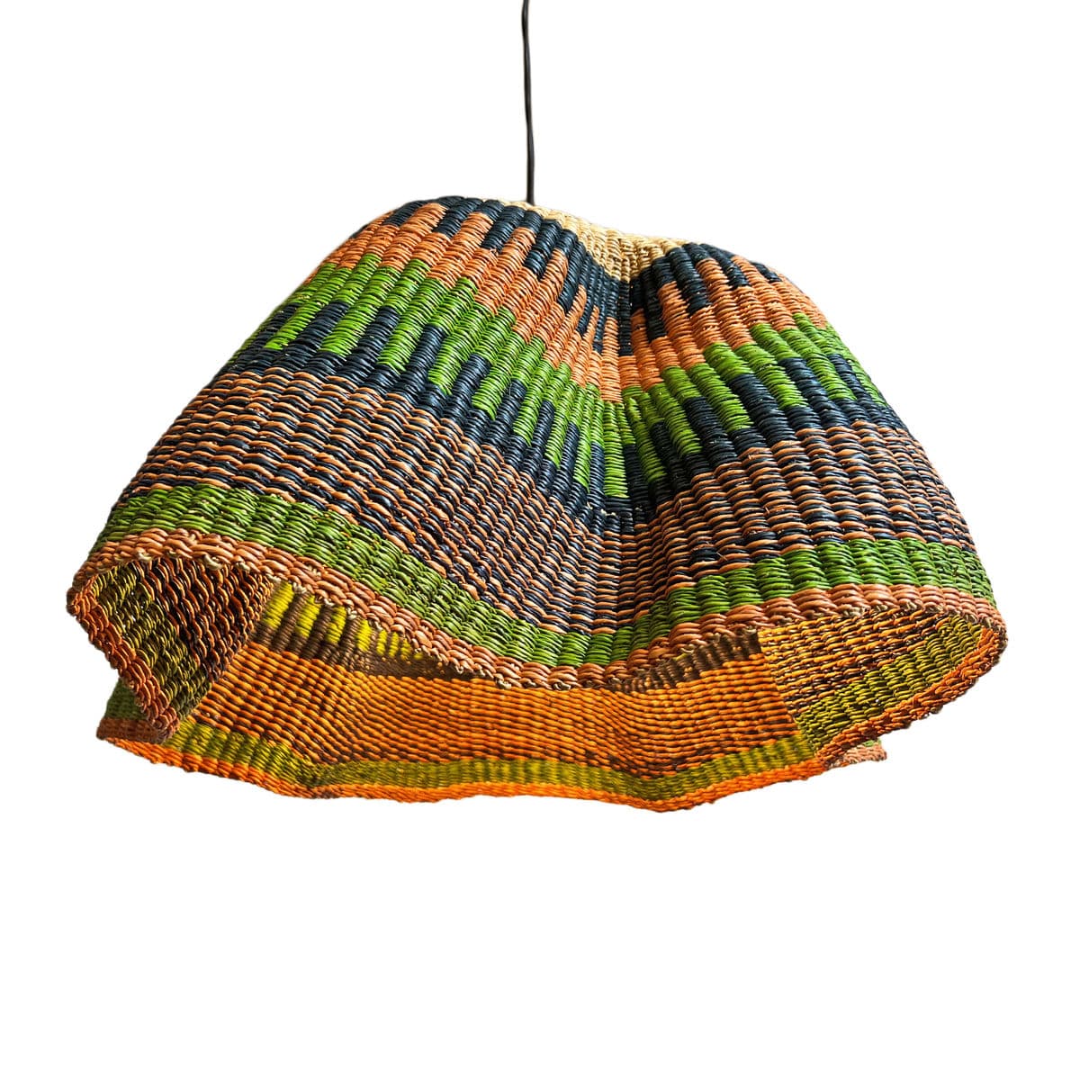 Bolga Wave Basket Light Pendant - Thumbnail 2