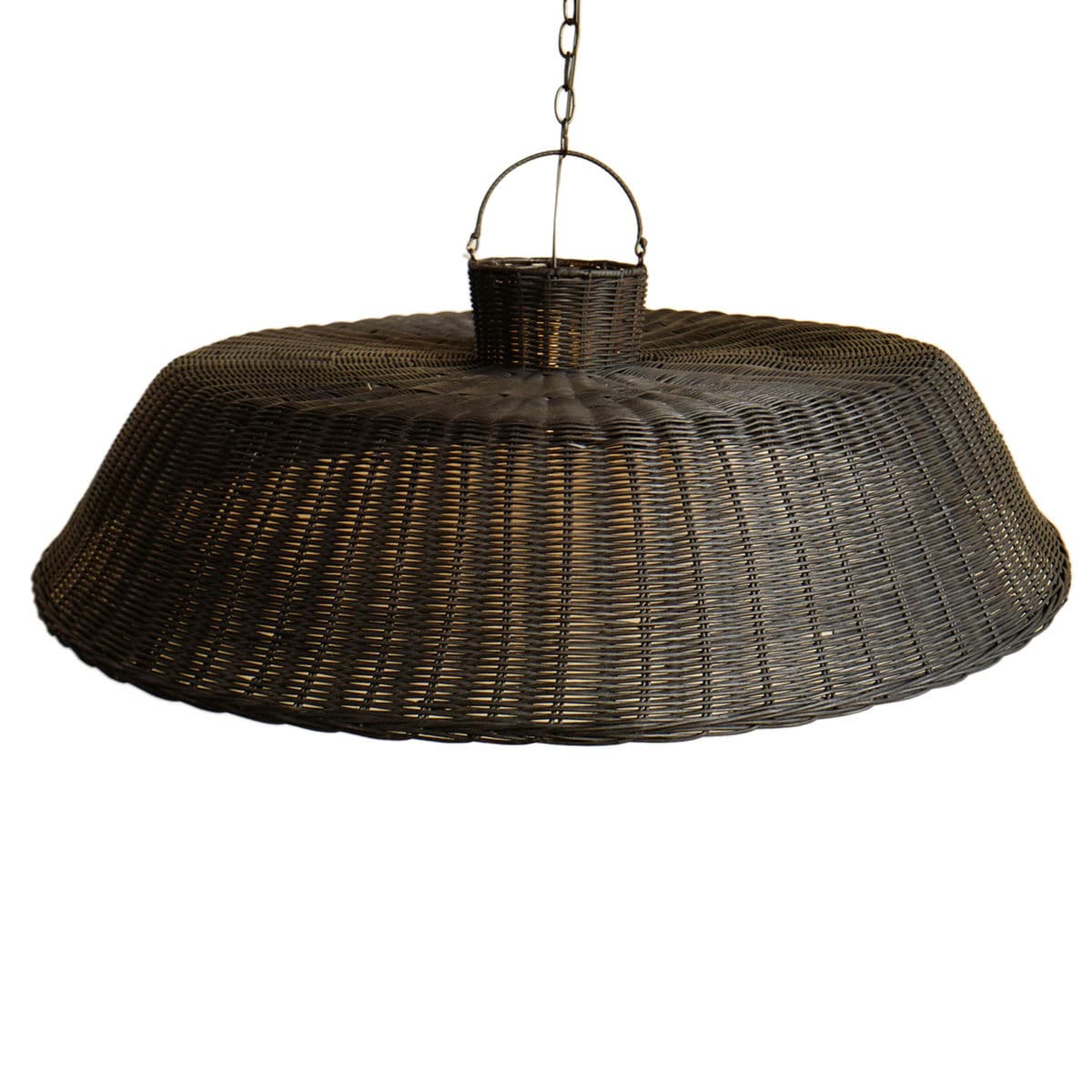 Black Wicker Audrey Pendant Large - Thumbnail 2