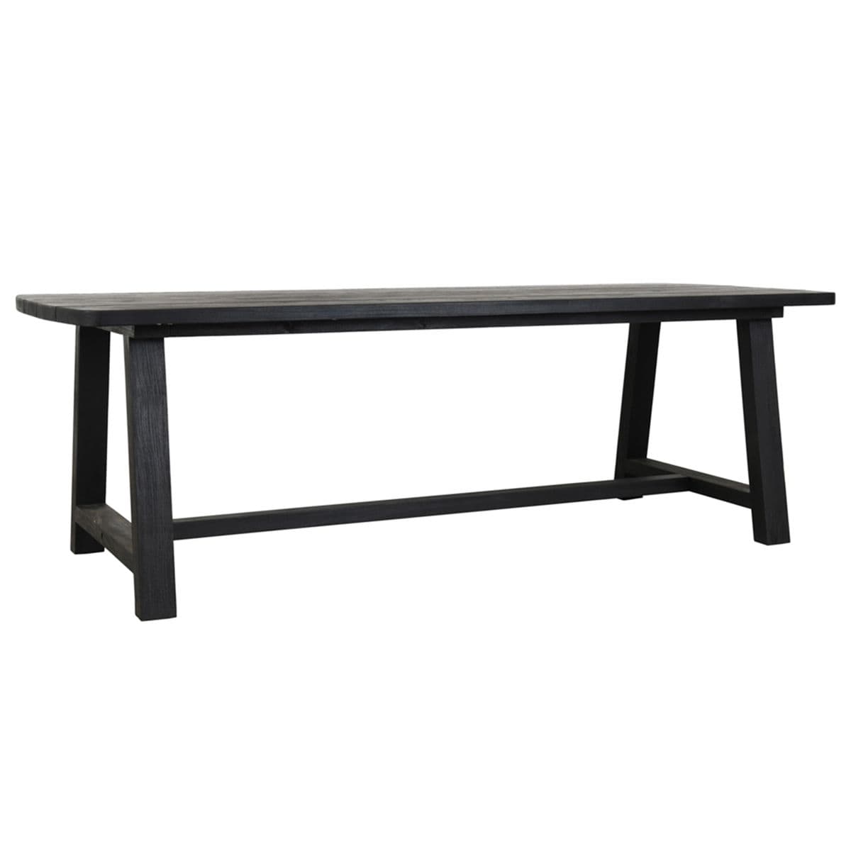 Outdoor Black Teak Dining Table - Thumbnail 2
