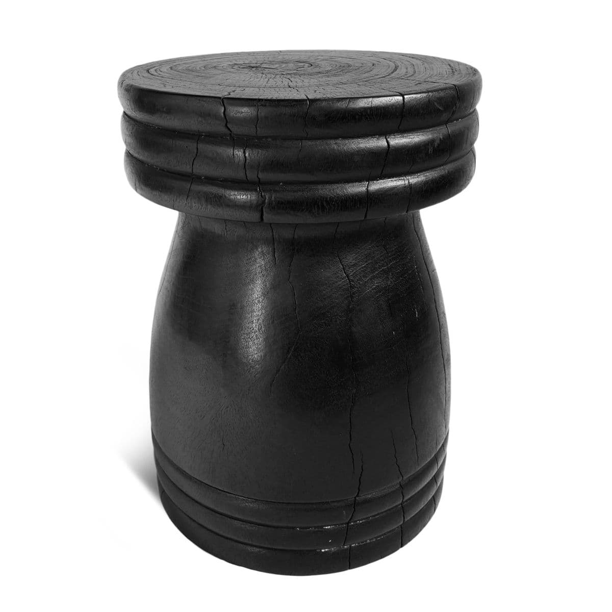 Ebony Cork Teak Side Table - Thumbnail 2