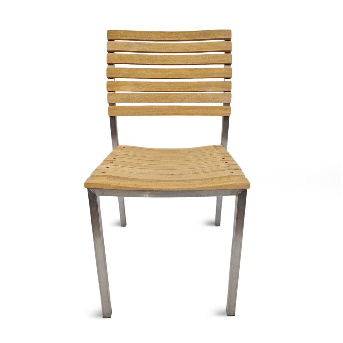 Teak Slat Simple Chair - Thumbnail 2