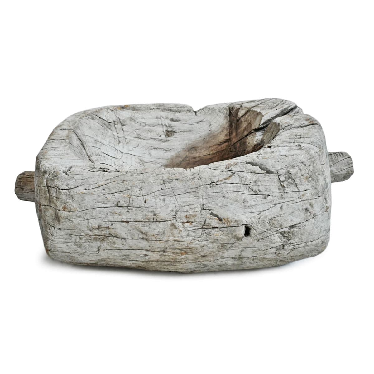 Old India Wood Mortar Bowl - Thumbnail 2