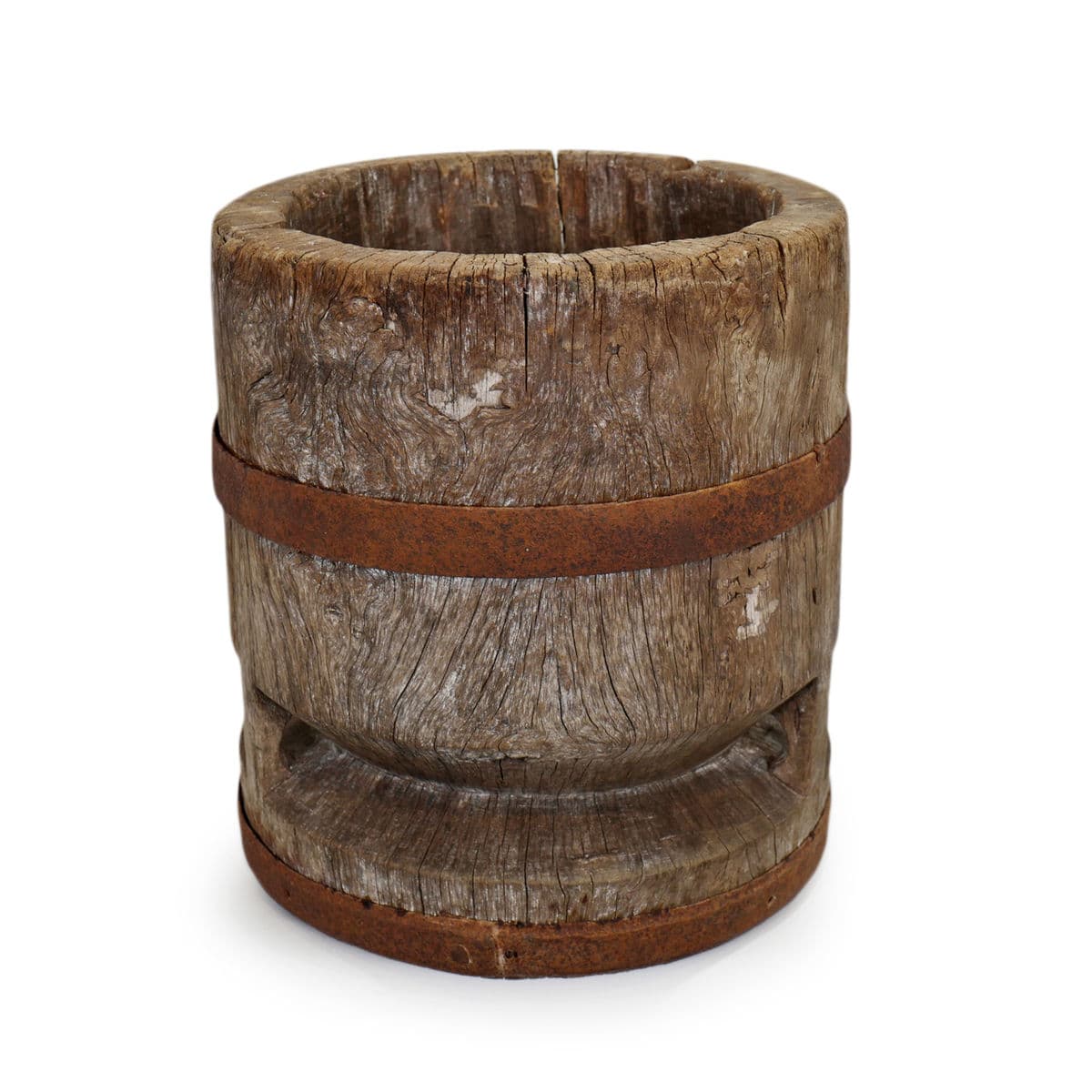 Old India Wood Pestle Pot - Thumbnail 2