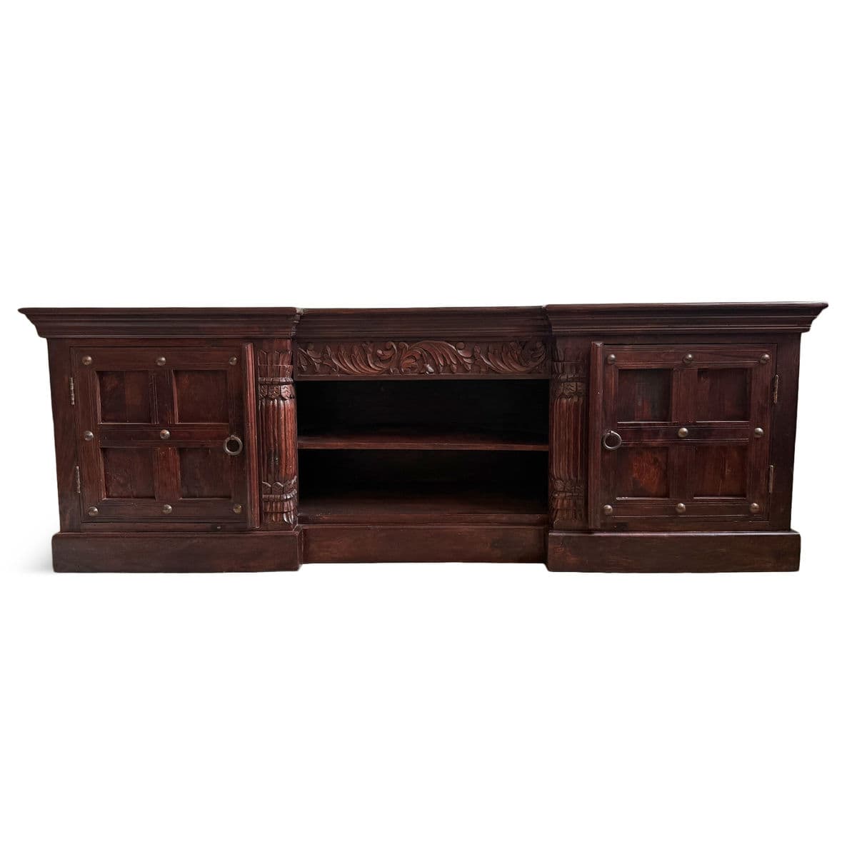 Colonial Walnut Stained Media Cabinet - Thumbnail 2