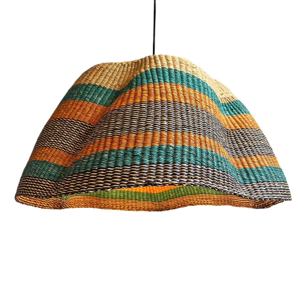 Bolga Wave Basket Light Pendant - Thumbnail 2