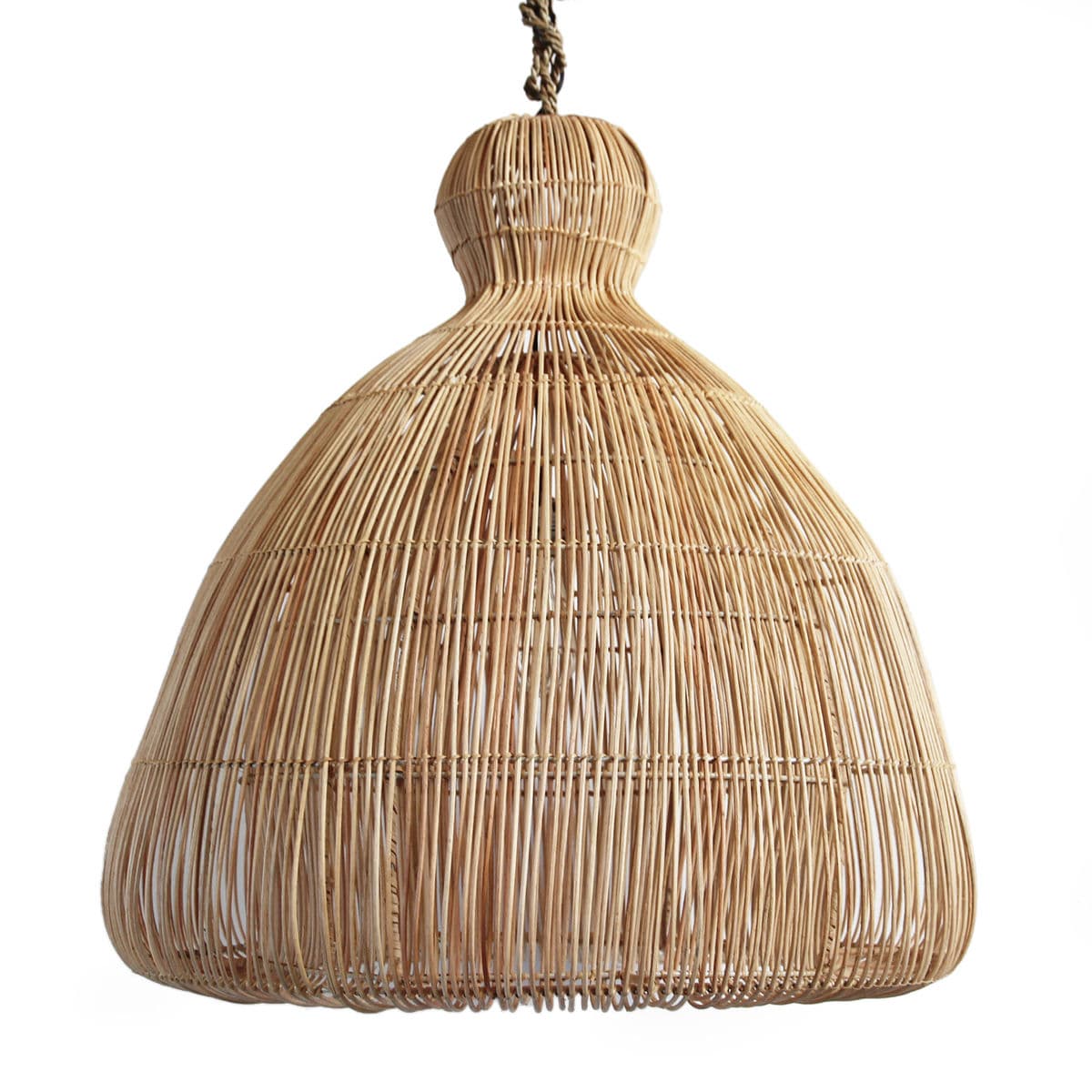 Rattan Mushroom Lantern Large - Thumbnail 2