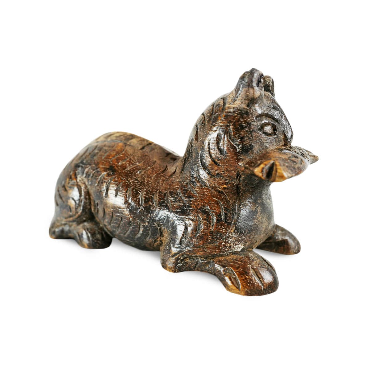 Antique Wood Cat Box Thailand - Thumbnail 2