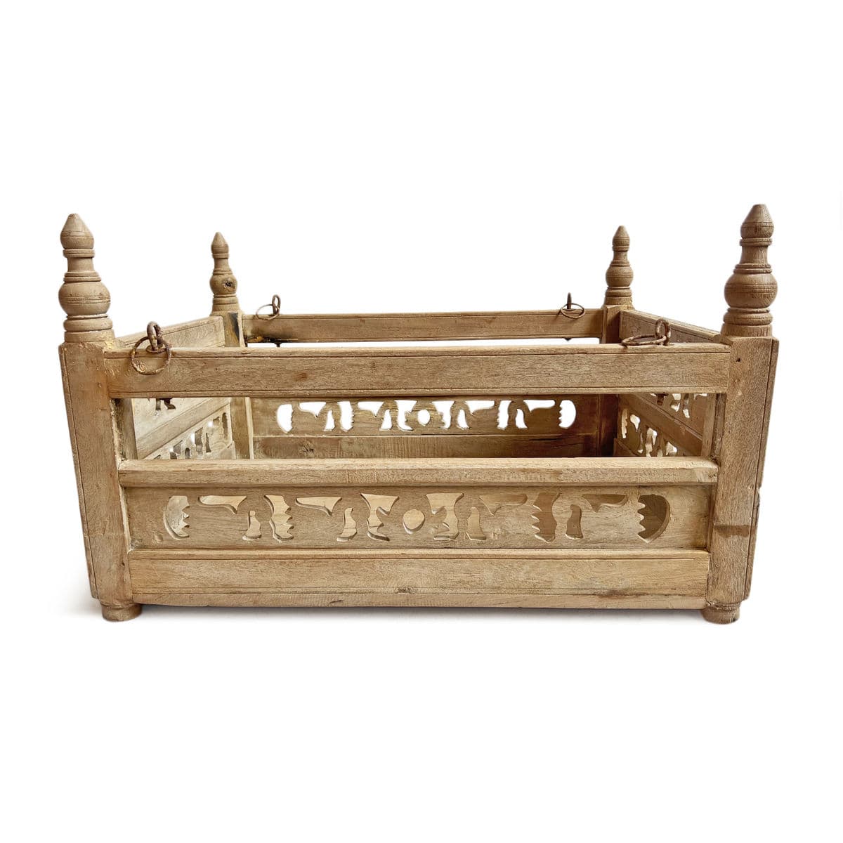 Antique Wood Baby Jhula Box Table - Thumbnail 2