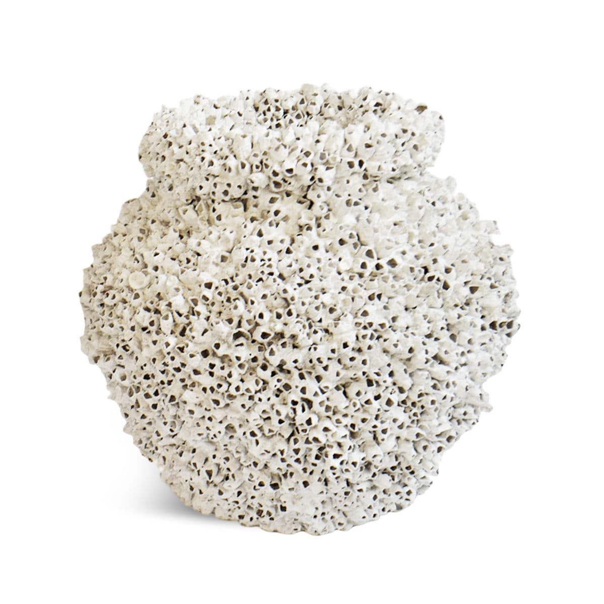 Vintage White Barnacle Shell Pot - Thumbnail 2