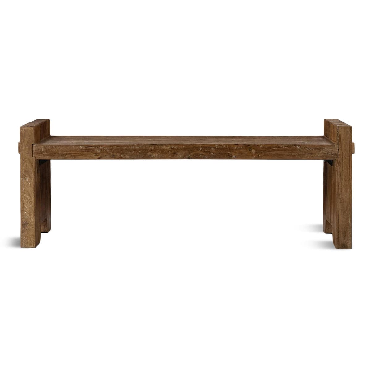 Salvaged Wood Farmhouse Bench - Thumbnail 2