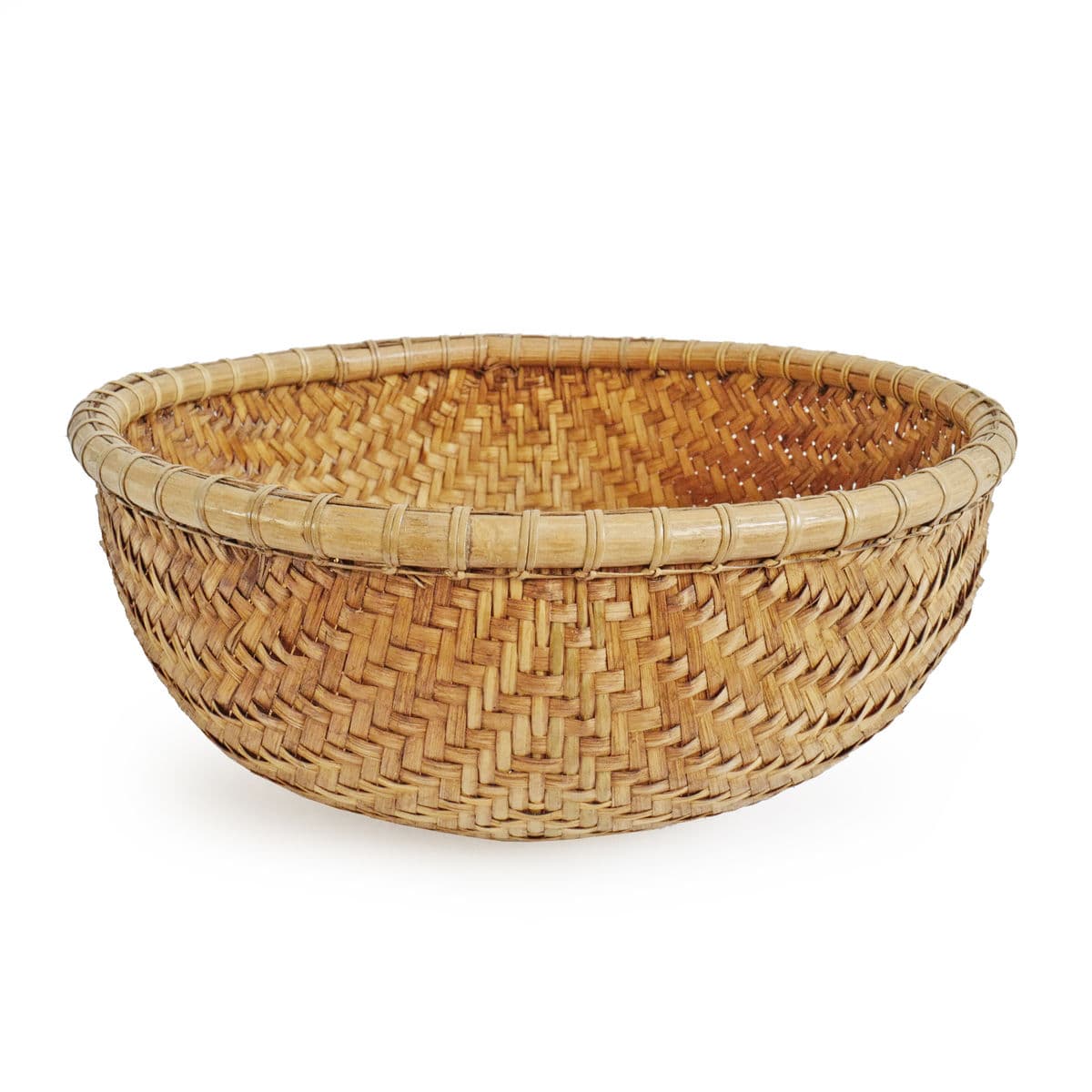 Java Bamboo Round Basket Large - Thumbnail 2