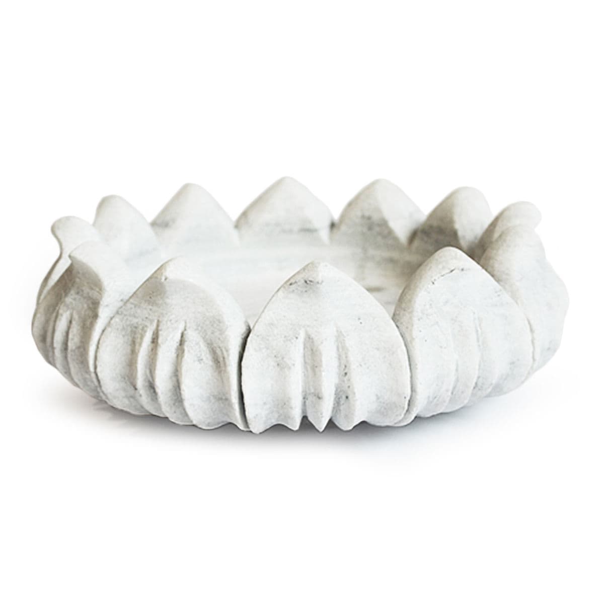 White Marble Lotus Bowl - Thumbnail 2