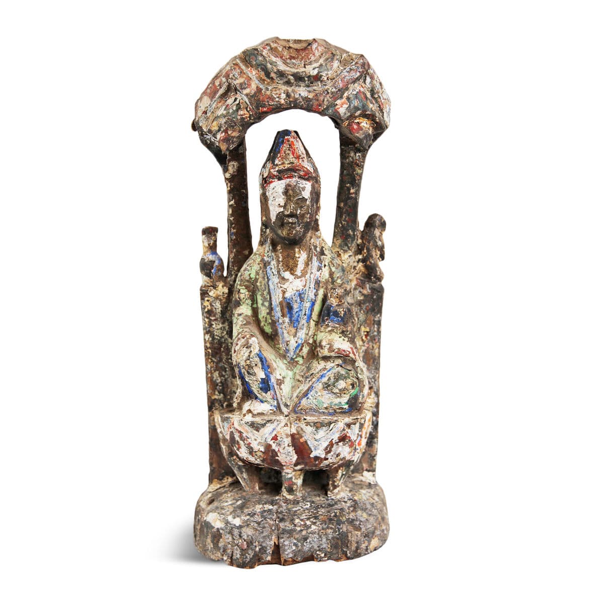 Antique Wood Quan Yin Figure - Thumbnail 2