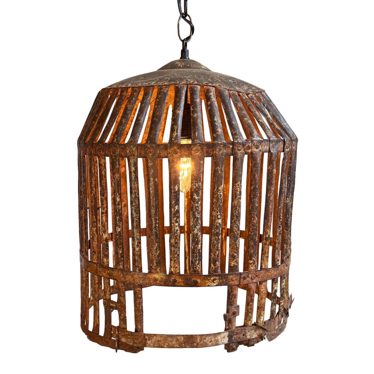Vintage Iron Cage Pendant Light - Thumbnail 2