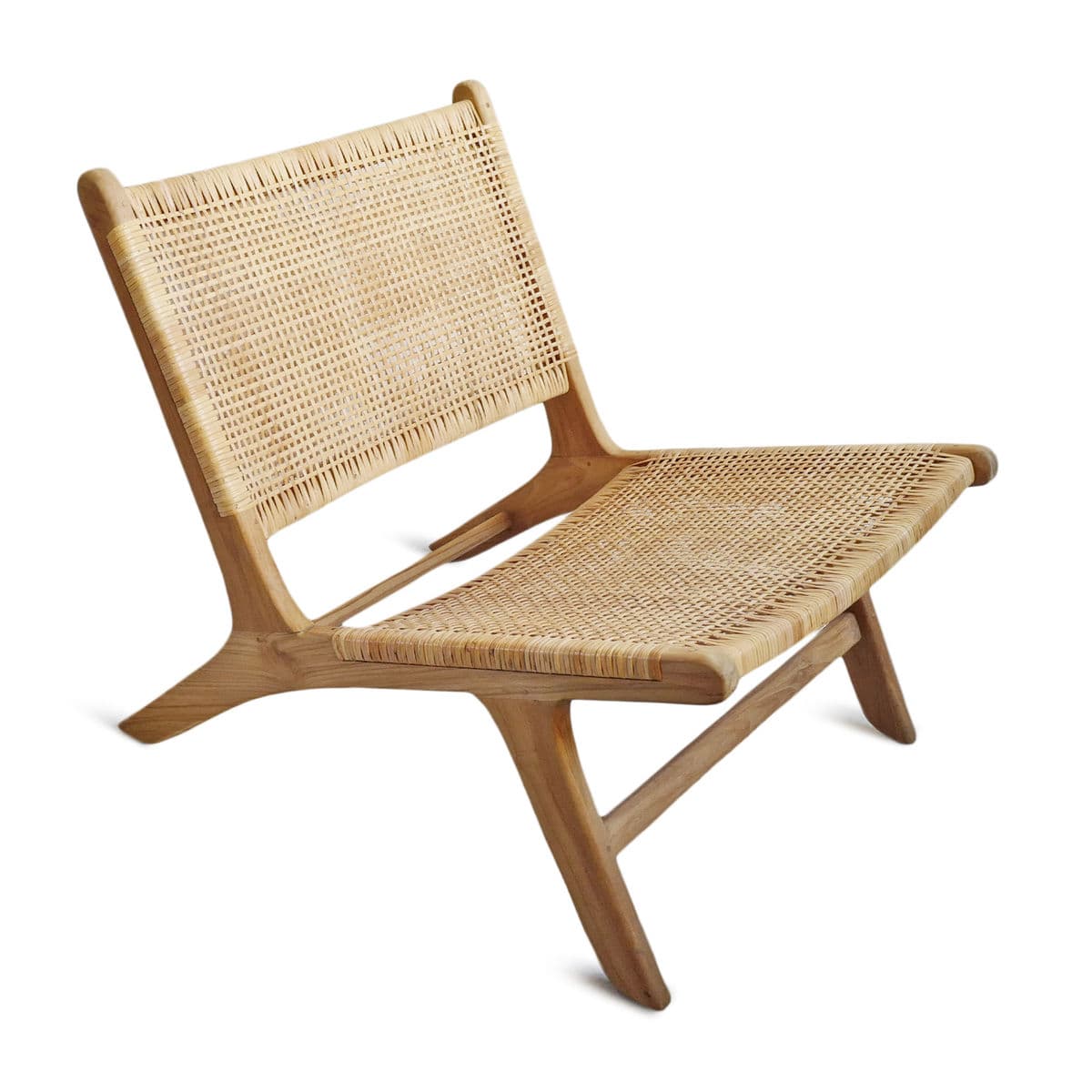 Natural Teak & Rattan Easy Chair - Thumbnail 2