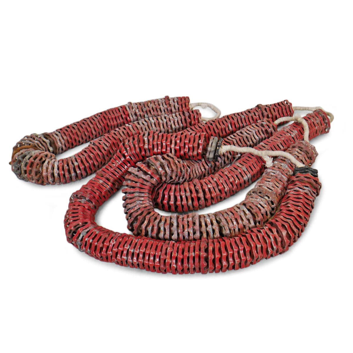 Vintage Red Iron Faucet Handle Grouping - Thumbnail 2