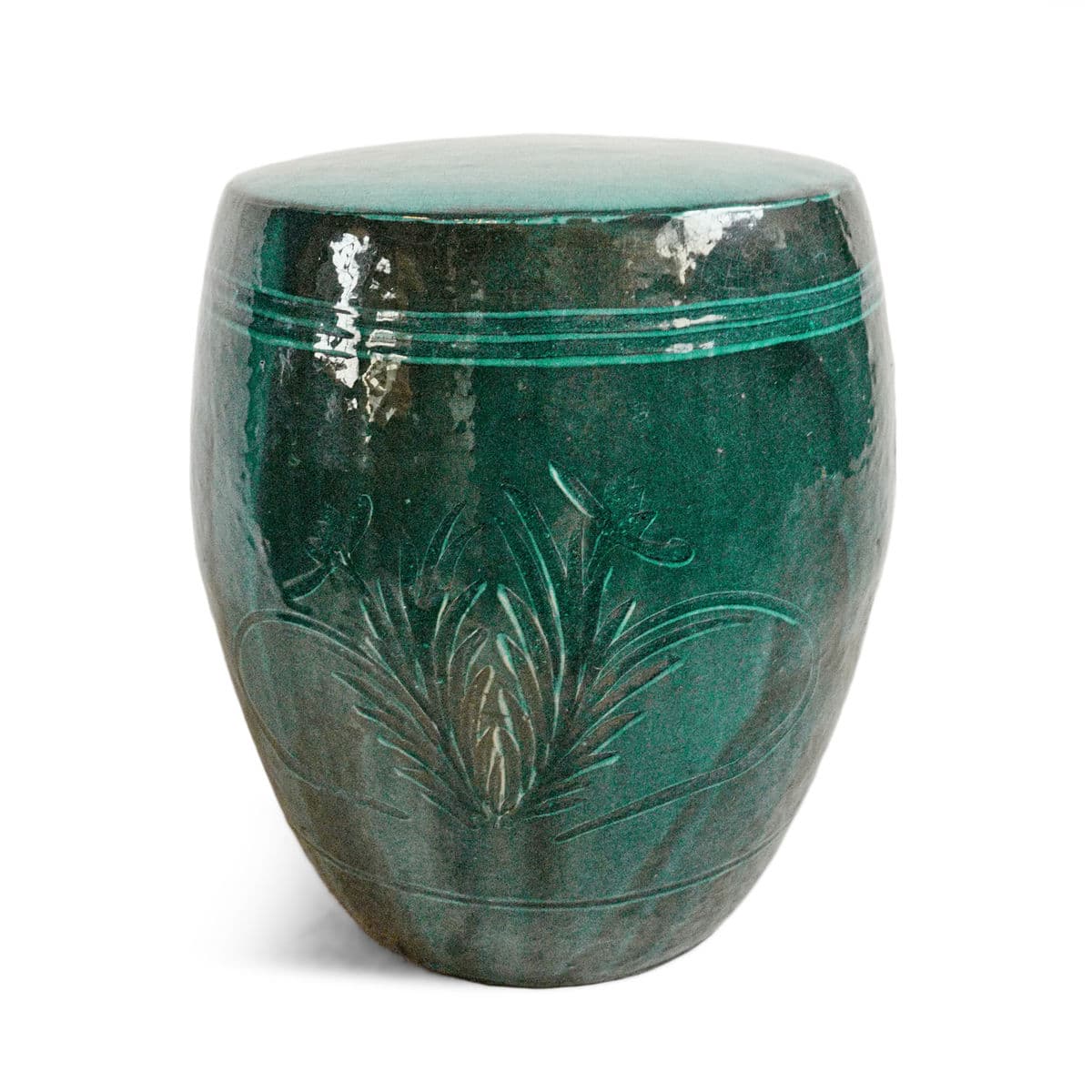 Teal Green Shinx Ceramic Stool - Thumbnail 2