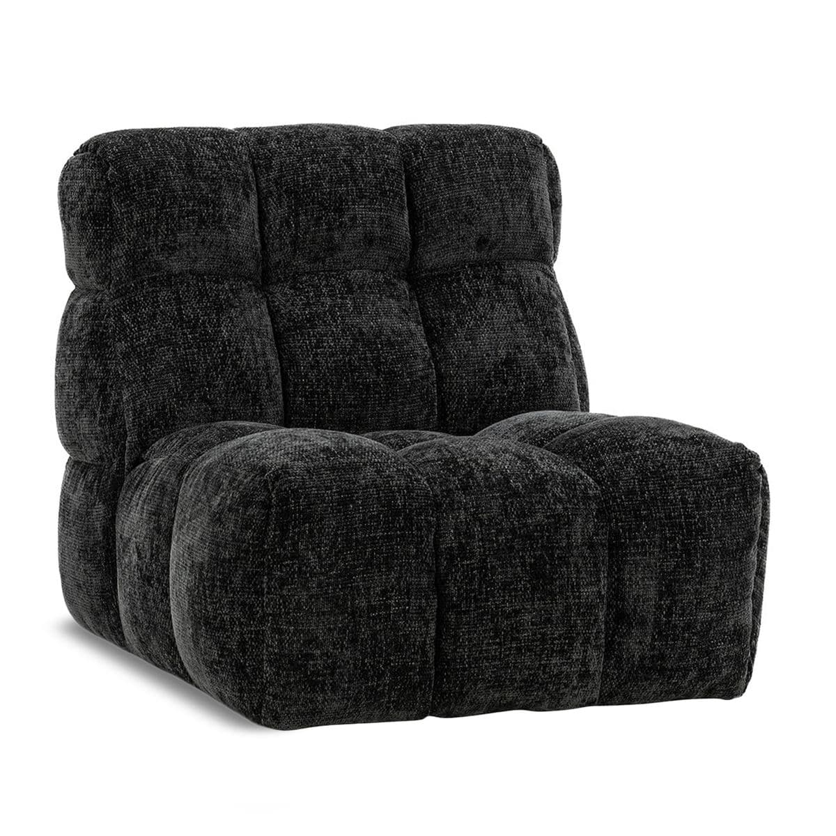 Charcoal Chenille Swivel Lounge Chair - Thumbnail 2