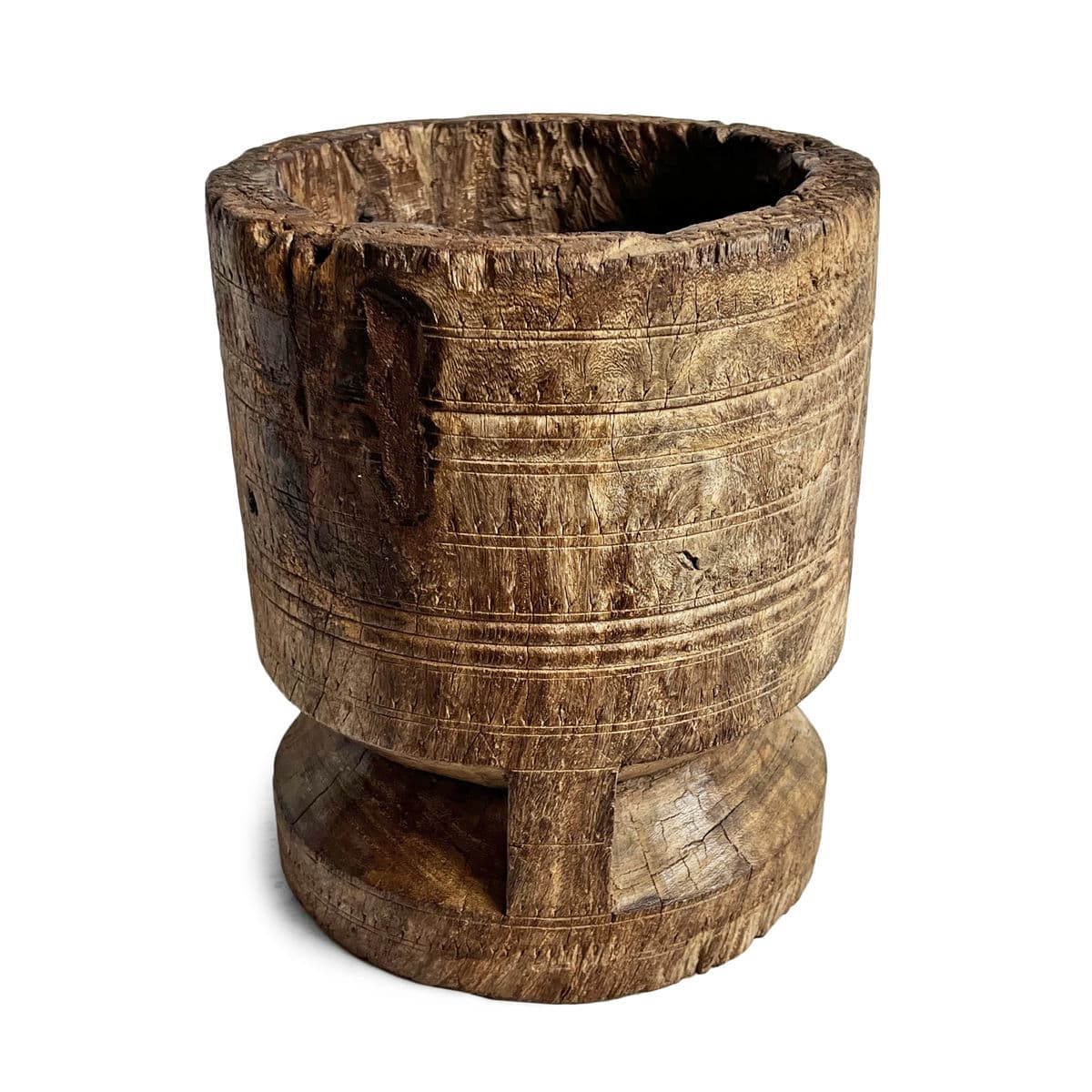 Old India Wood Pestle Pot - Thumbnail 2