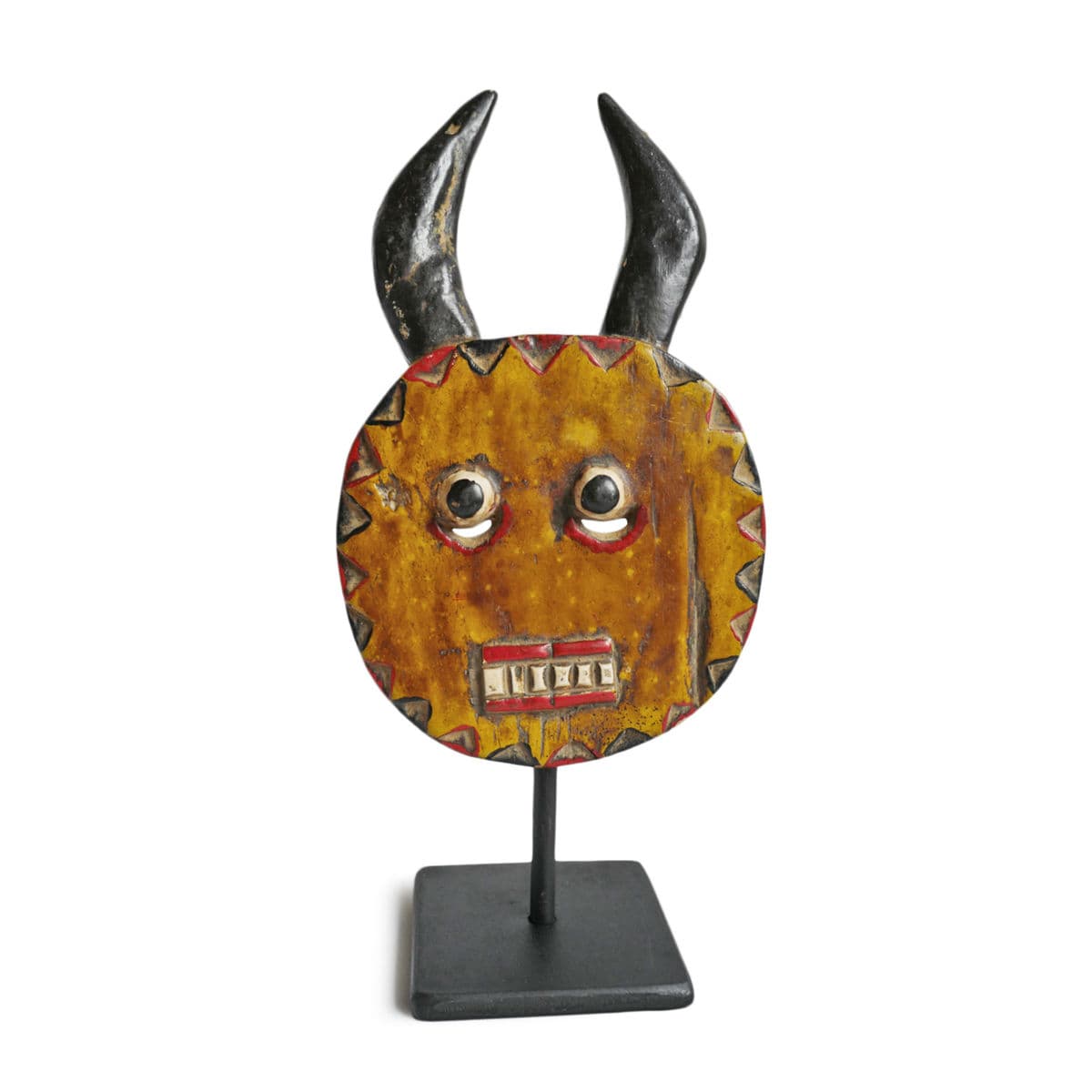 Small Baule Goli Passport Mask on Stand - Thumbnail 2