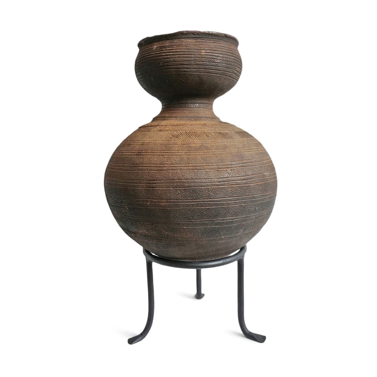 Vintage Bida Water Vessel on Stand - Thumbnail 2