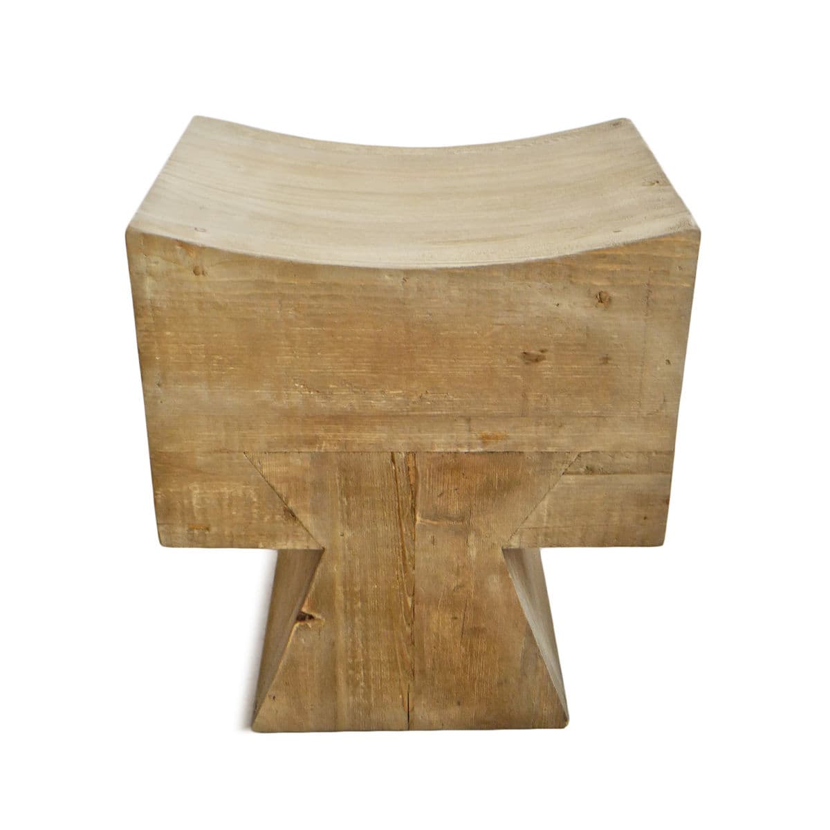 Modern T Pine Stool - Thumbnail 2