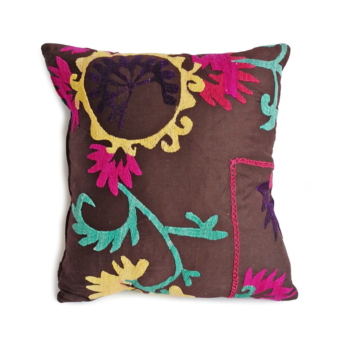 Vintage Suzani Embroidered Pillow - Thumbnail 2