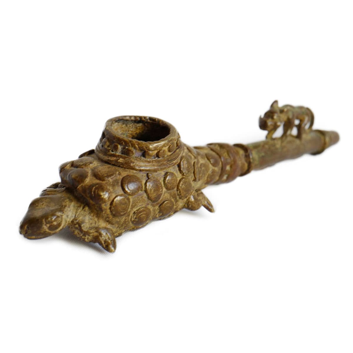 Vintage Bronze African Pipe - Thumbnail 2