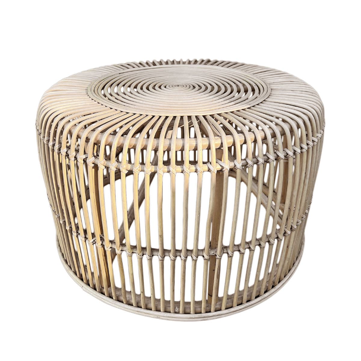 Round Rattan Coffee Table - Thumbnail 2