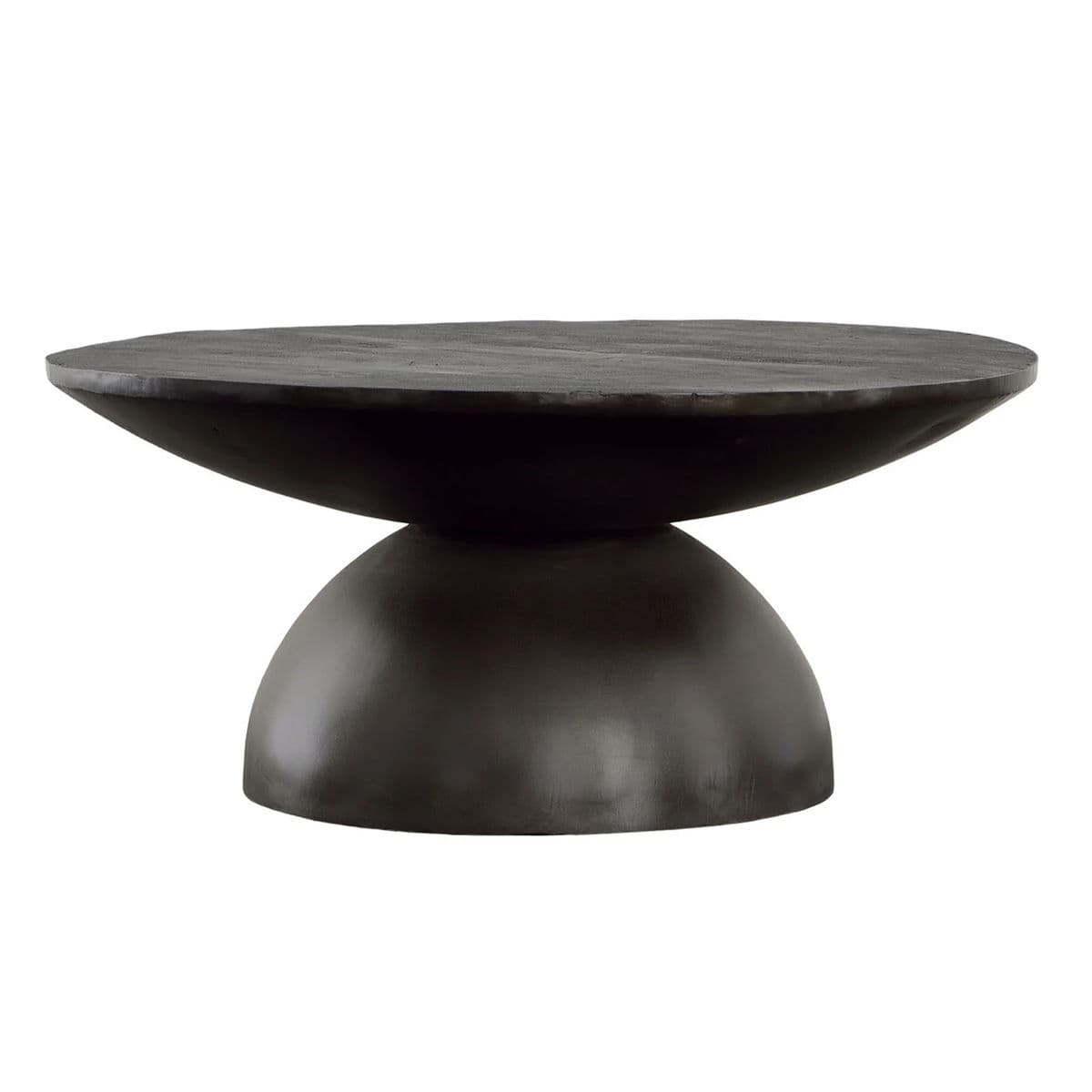 Ebony Solid Wood Hourglass Coffee Table - Thumbnail 2