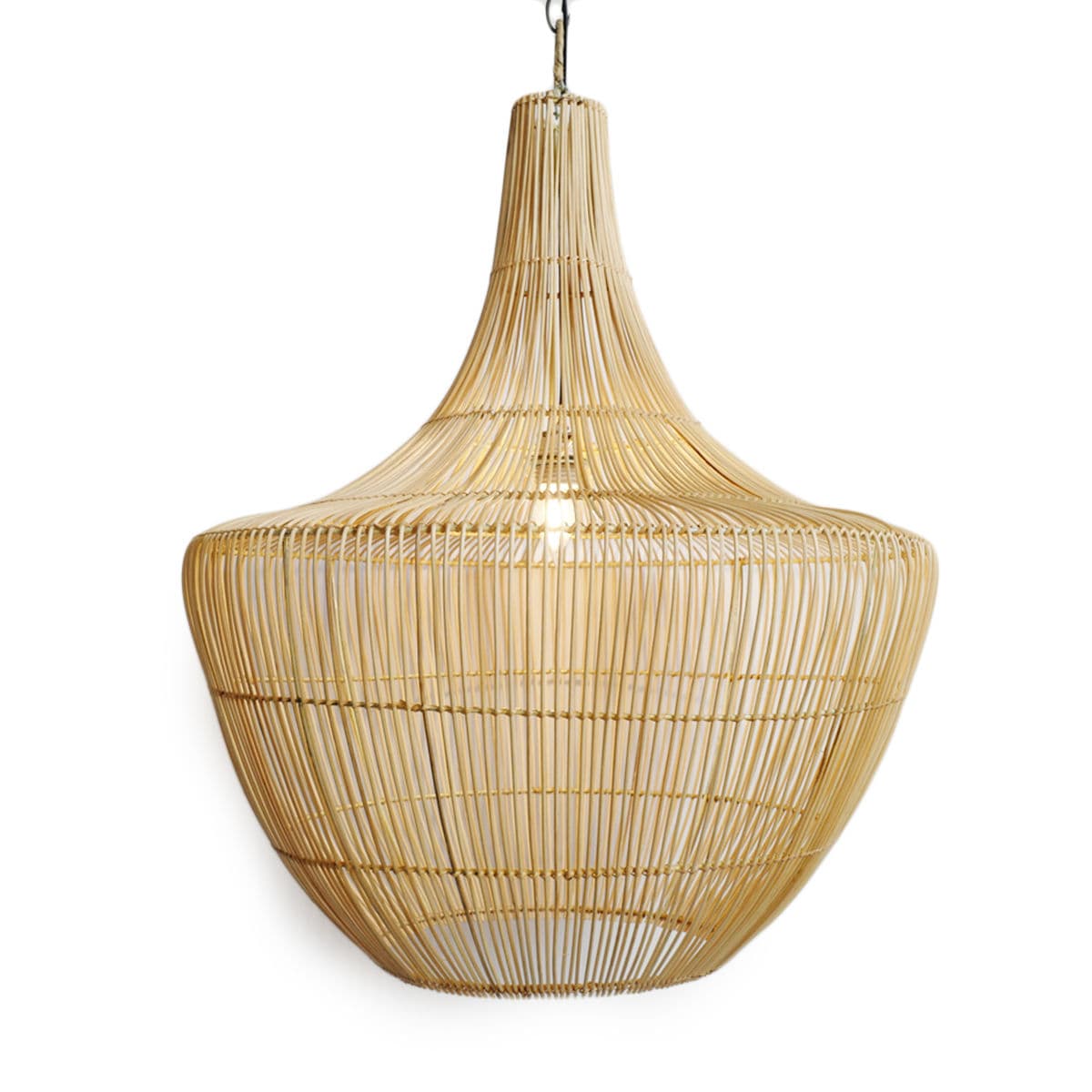 Jeanie Raw Rattan Lantern Large - Thumbnail 2
