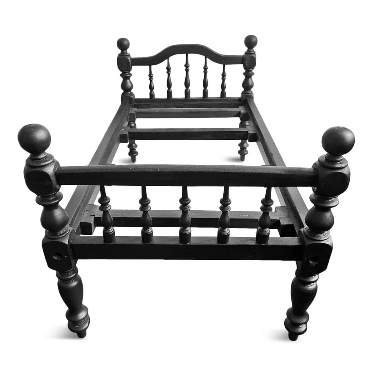Black Spindle Colonial Twin Bed - Thumbnail 2
